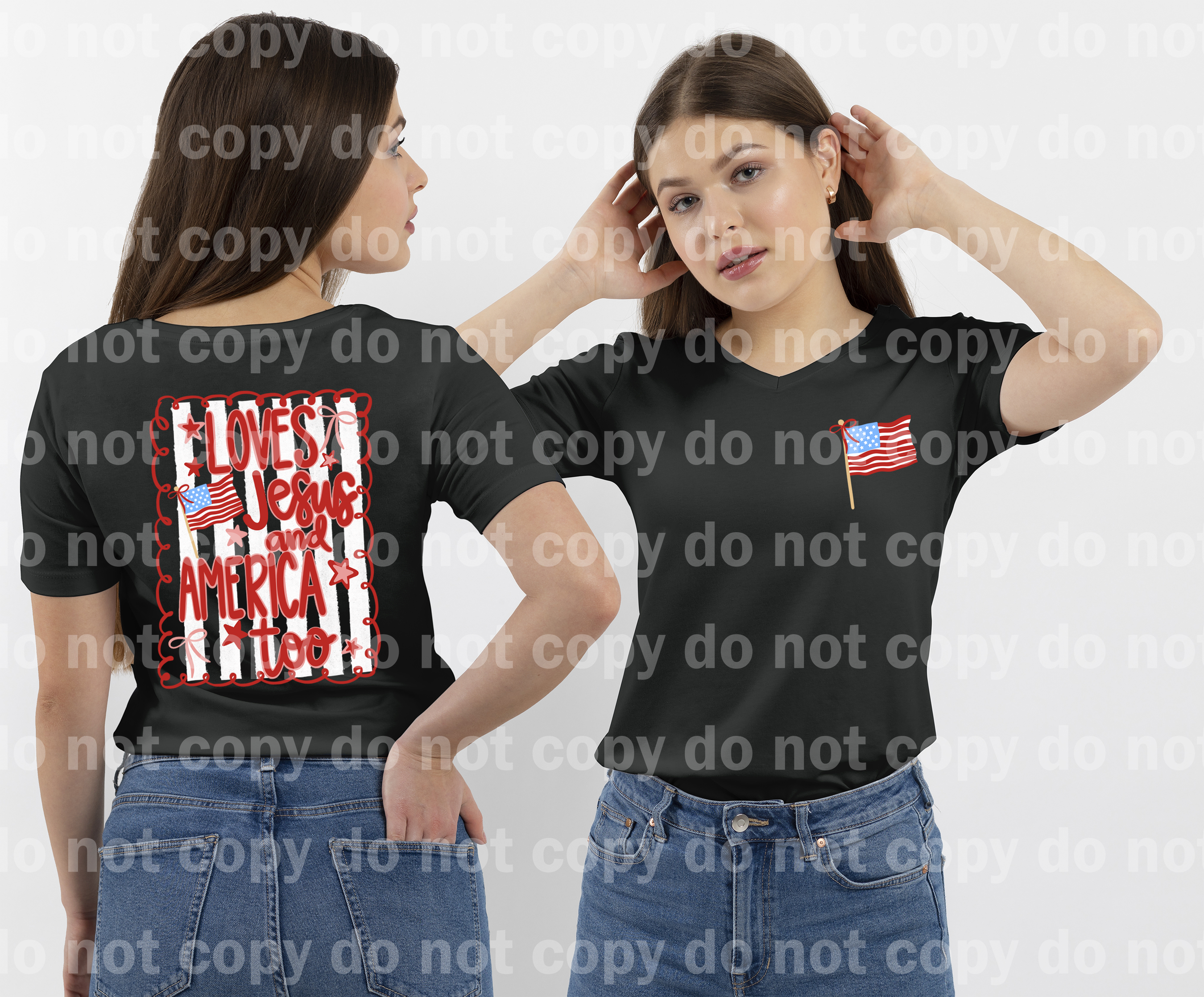 Loves Jesus and America Too Front/Back