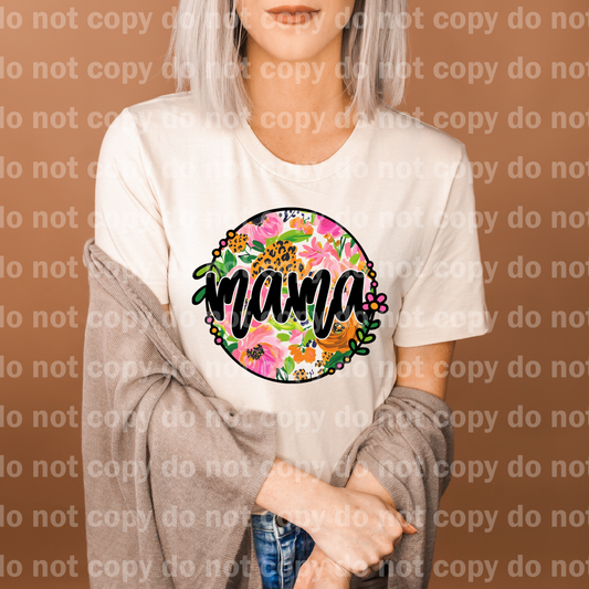 Mama Floral Circle Frame
