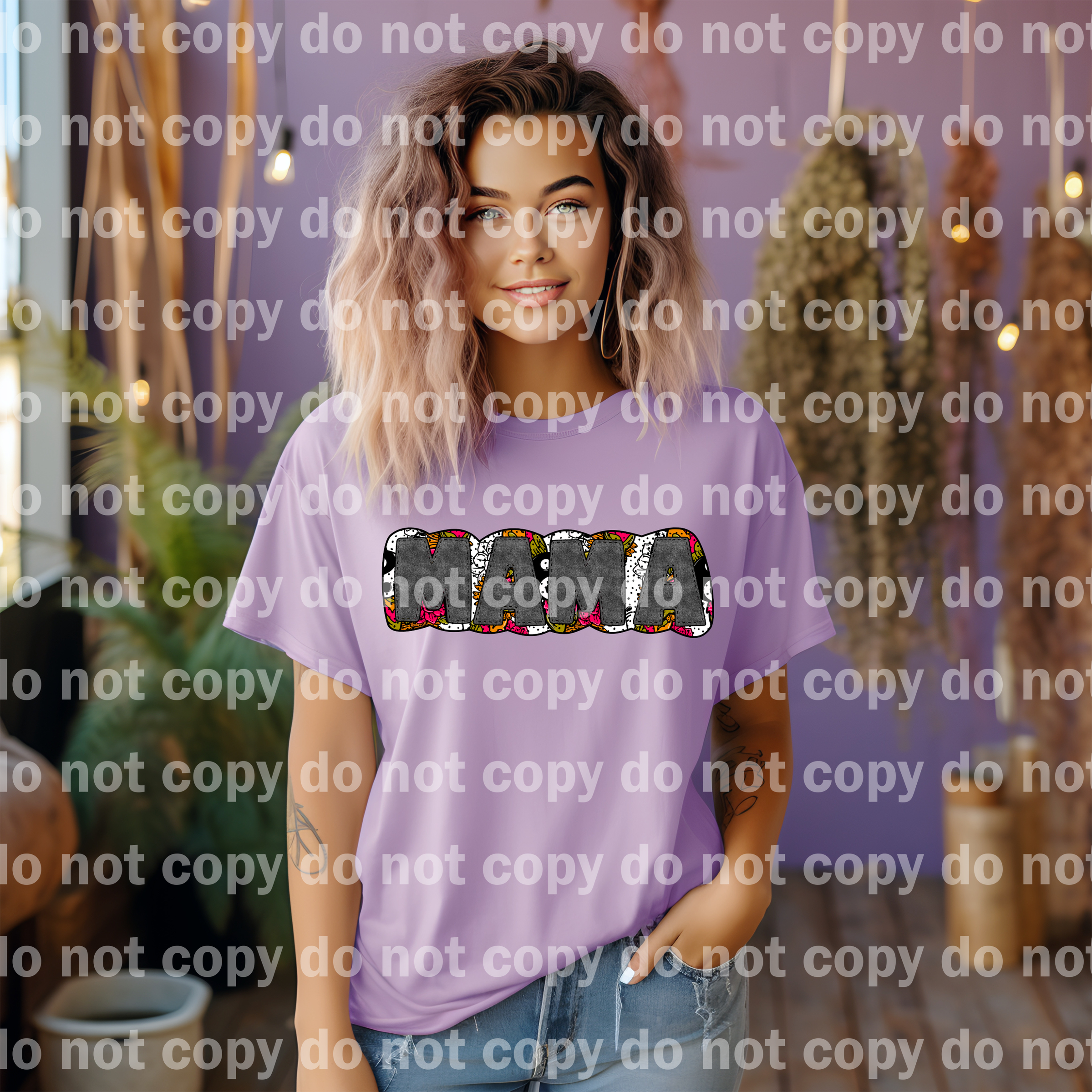 Mama Faux Embroidery