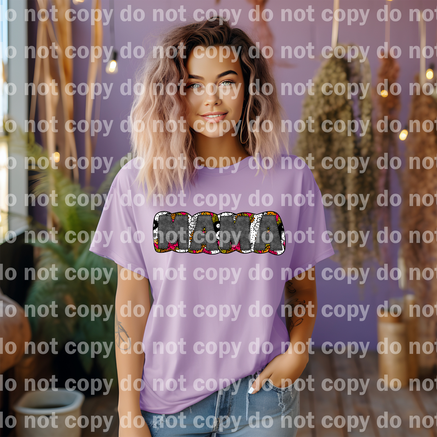 Mama Faux Embroidery