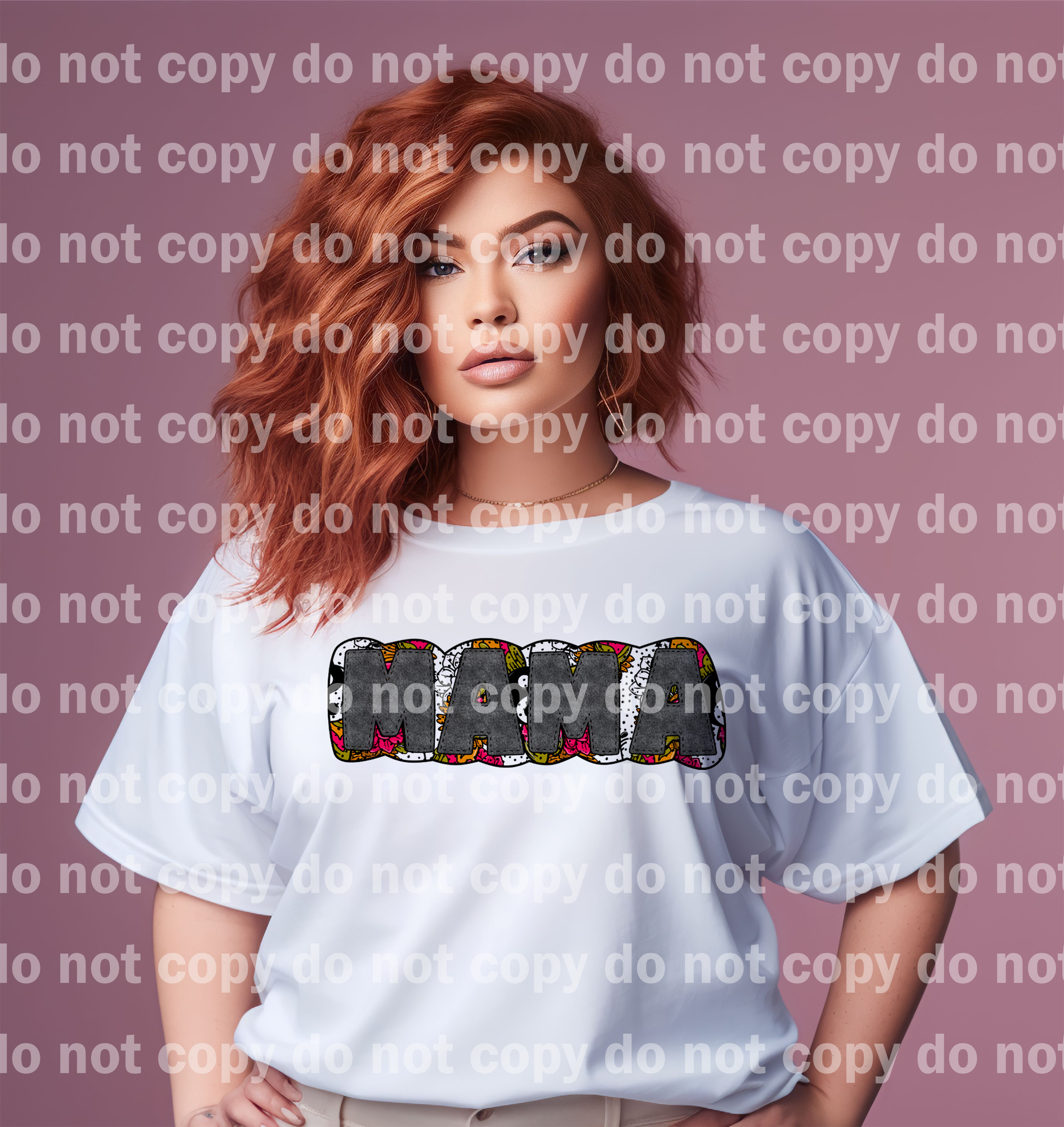 Mama Faux Embroidery