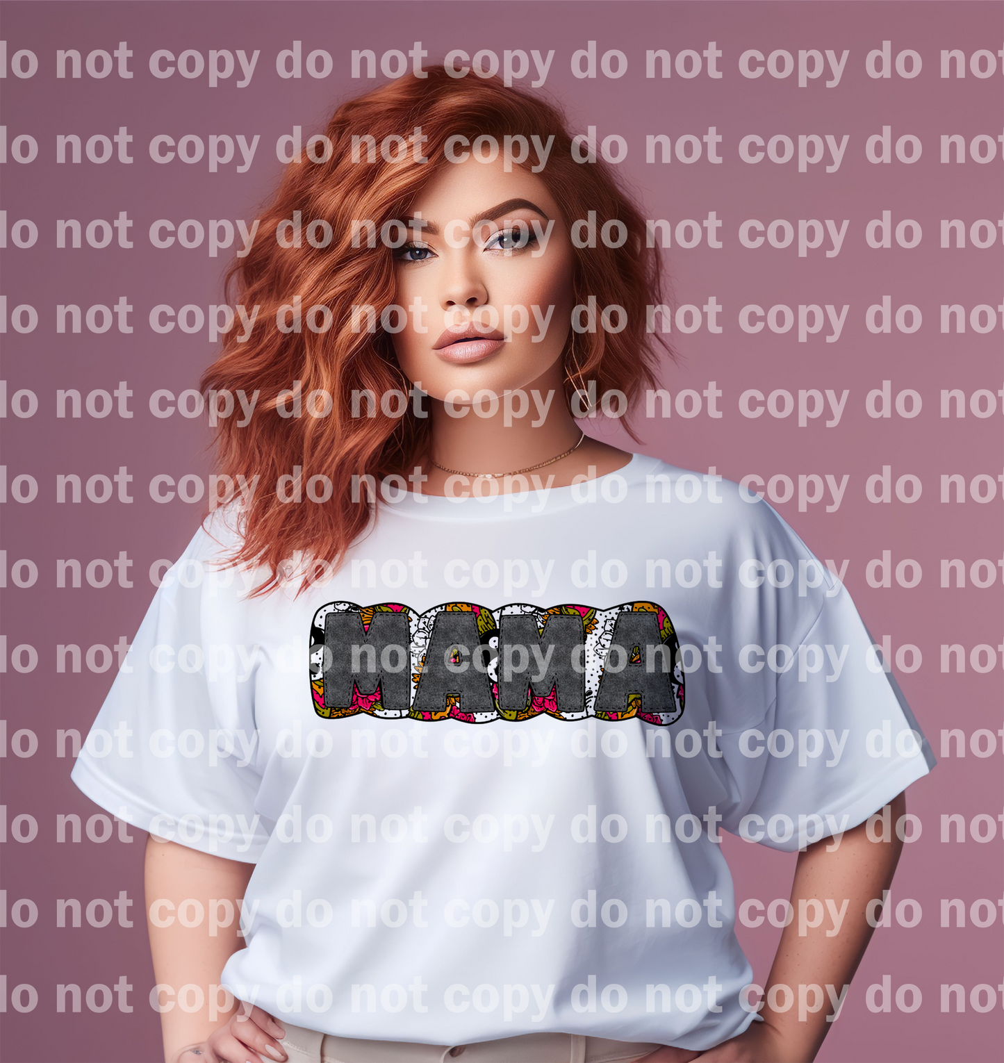 Mama Faux Embroidery