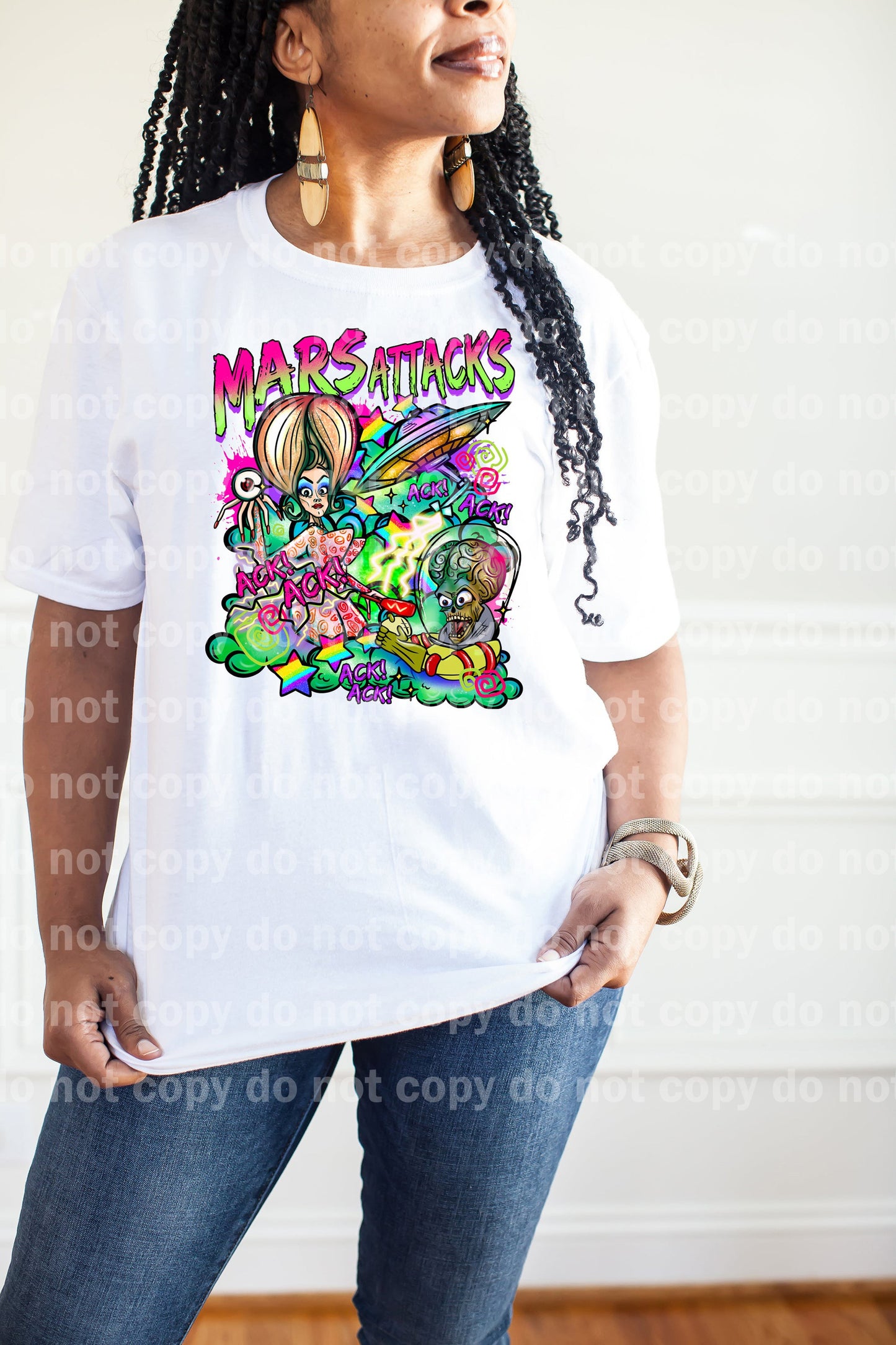 Mars Attacks With Words Colored