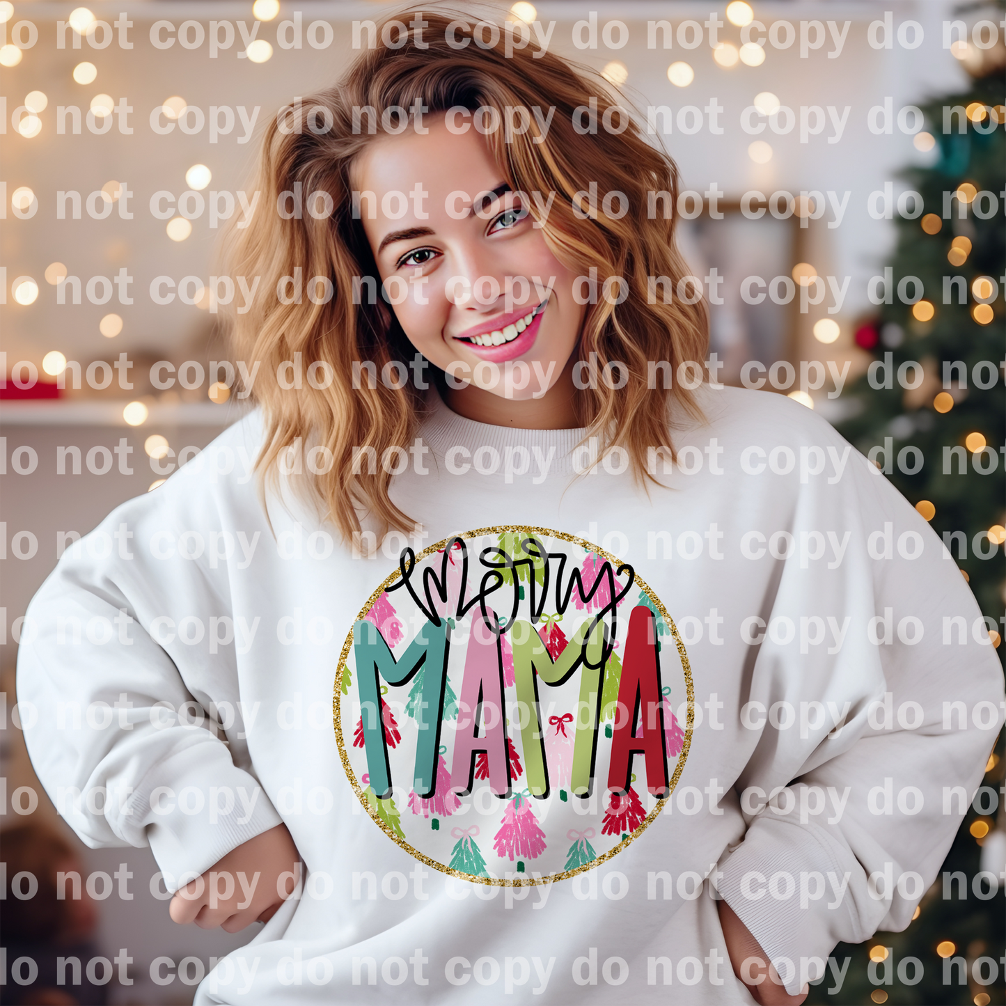 Merry Mama Painted Circle