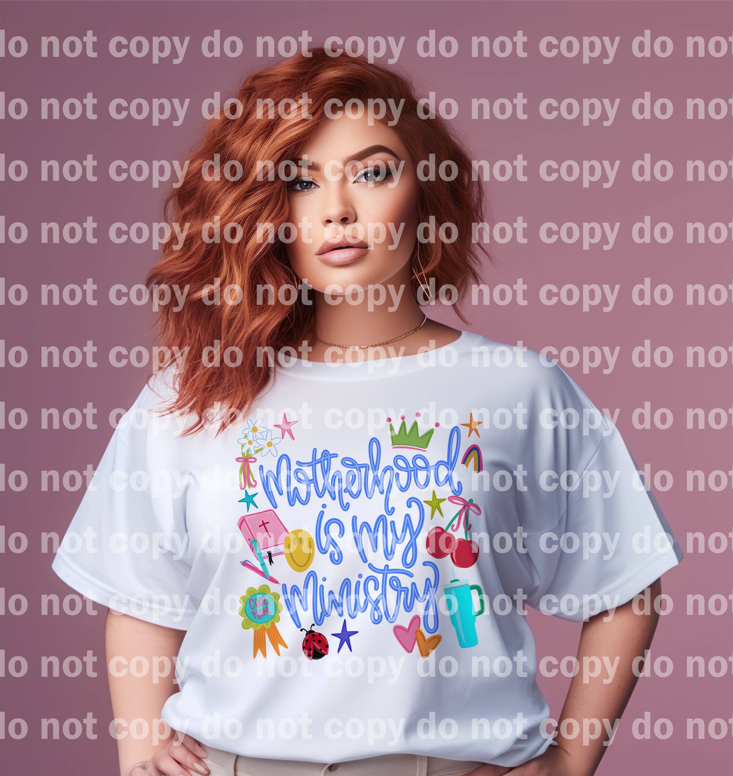 Motherhood Is My Ministry Blue Font