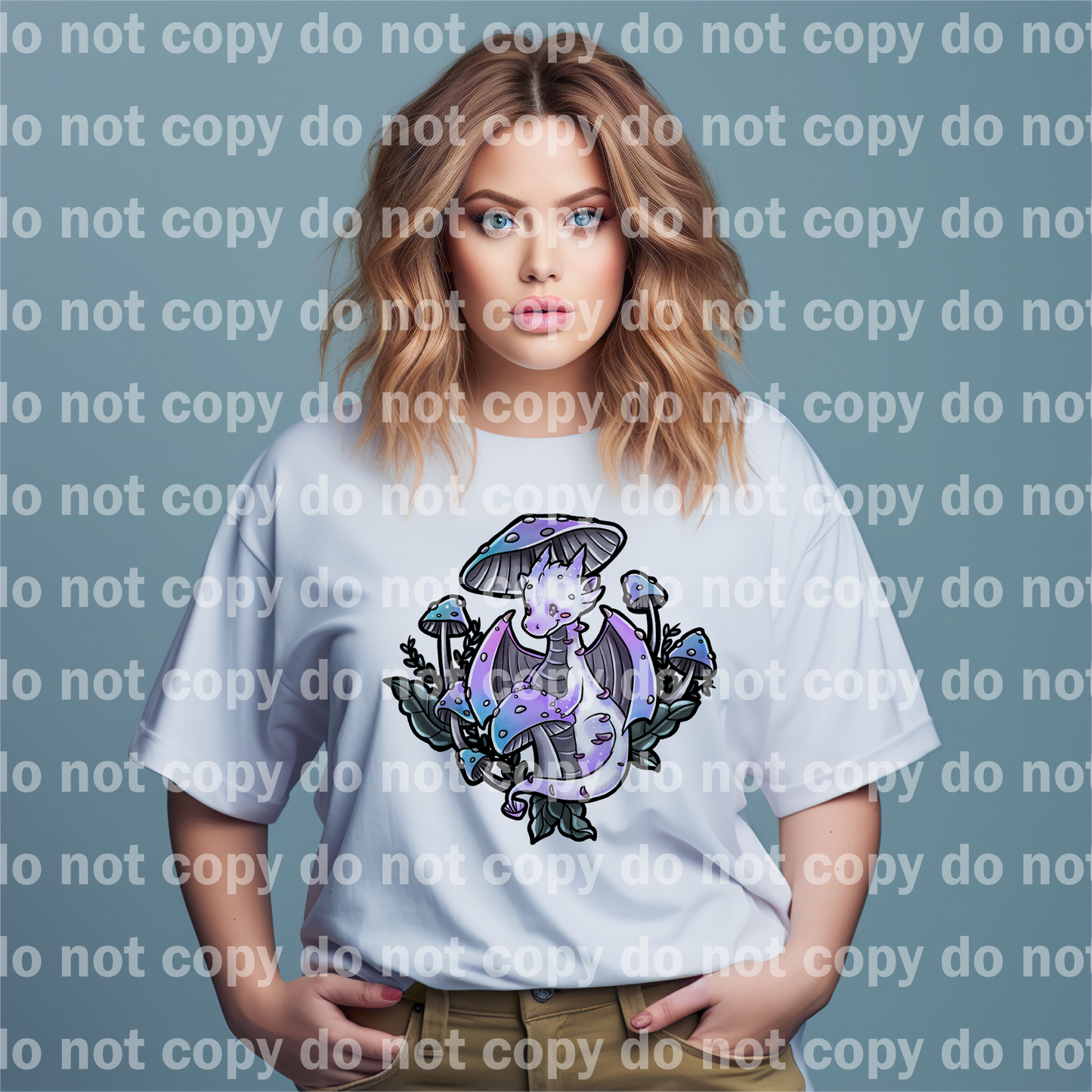 Mushroom Dragon Black Outline/White Outline