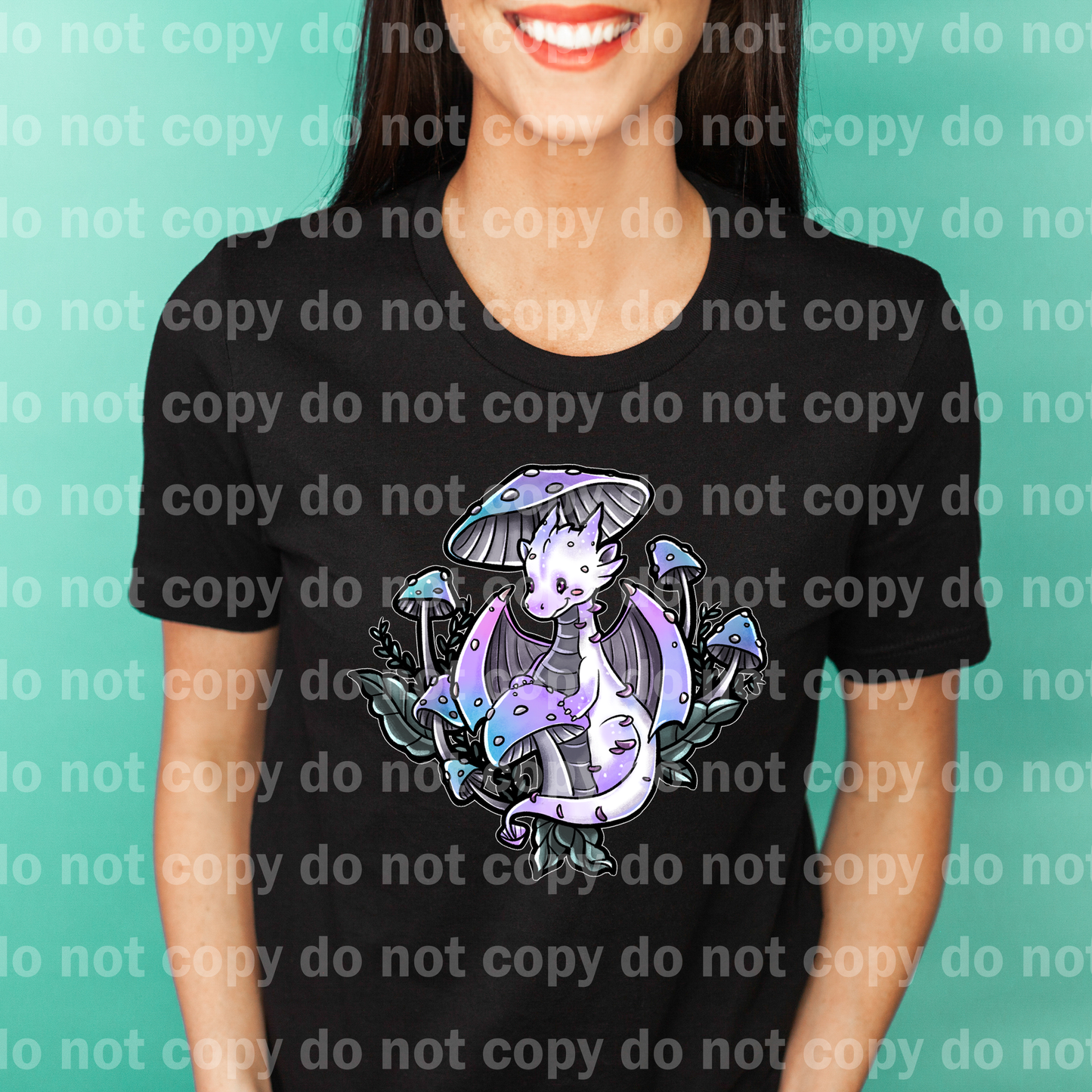 Mushroom Dragon Black Outline/White Outline