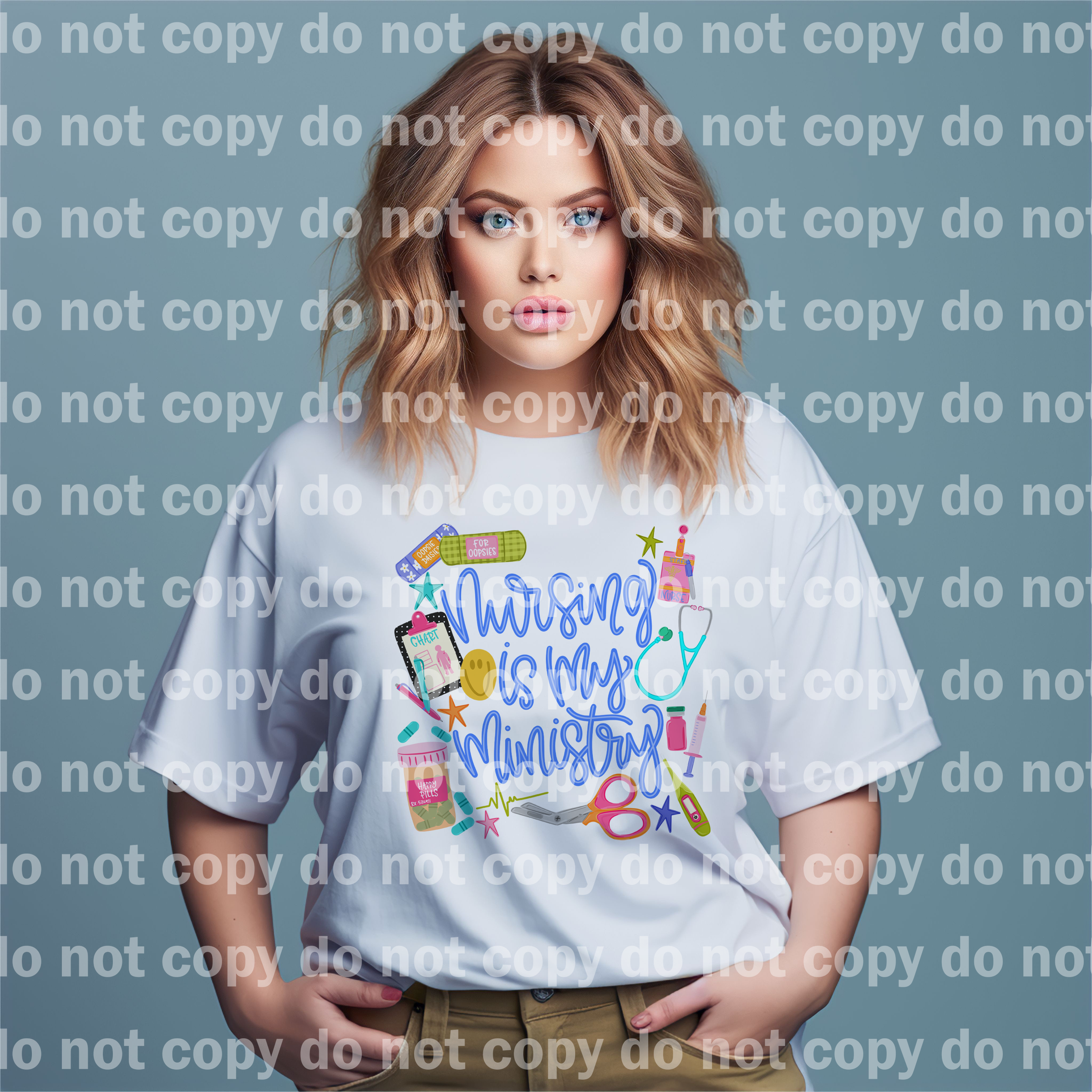 Nursing Is My Ministry Blue Font