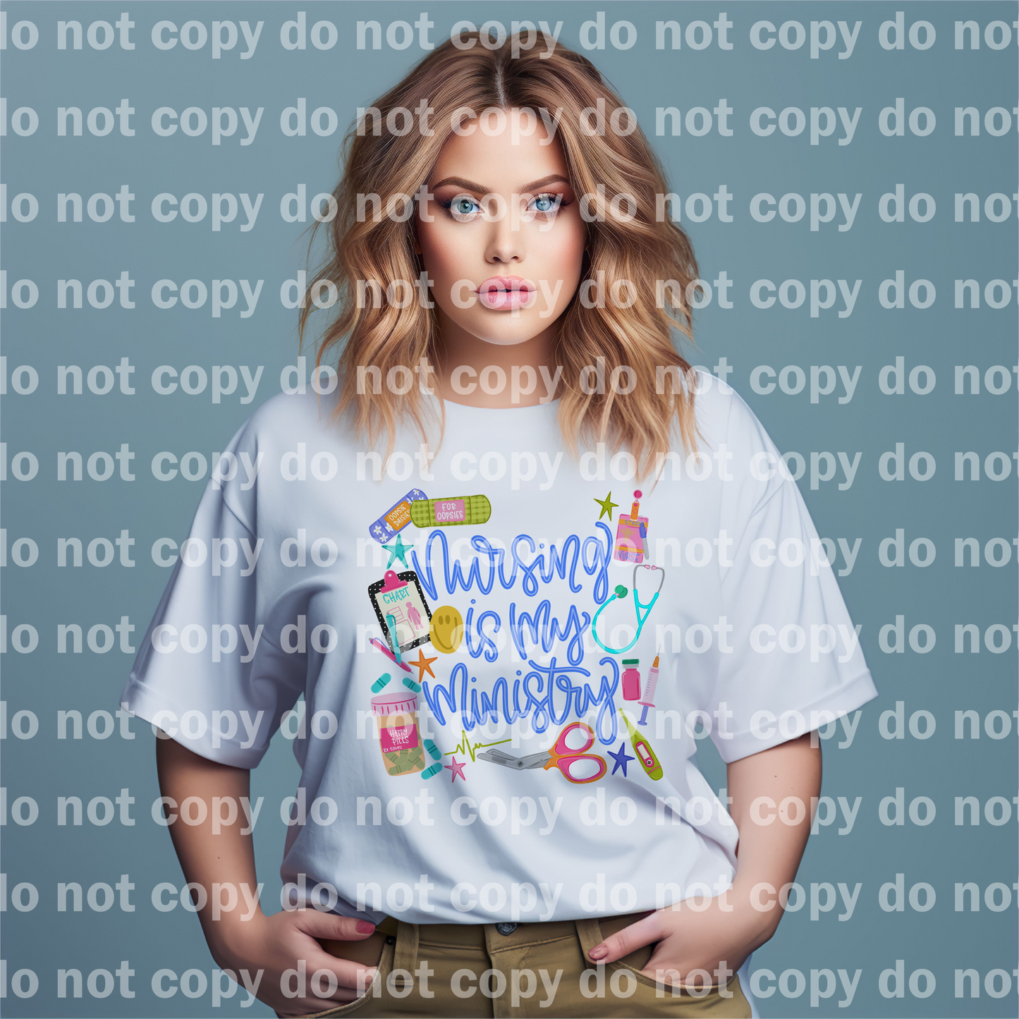 Nursing Is My Ministry Blue Font