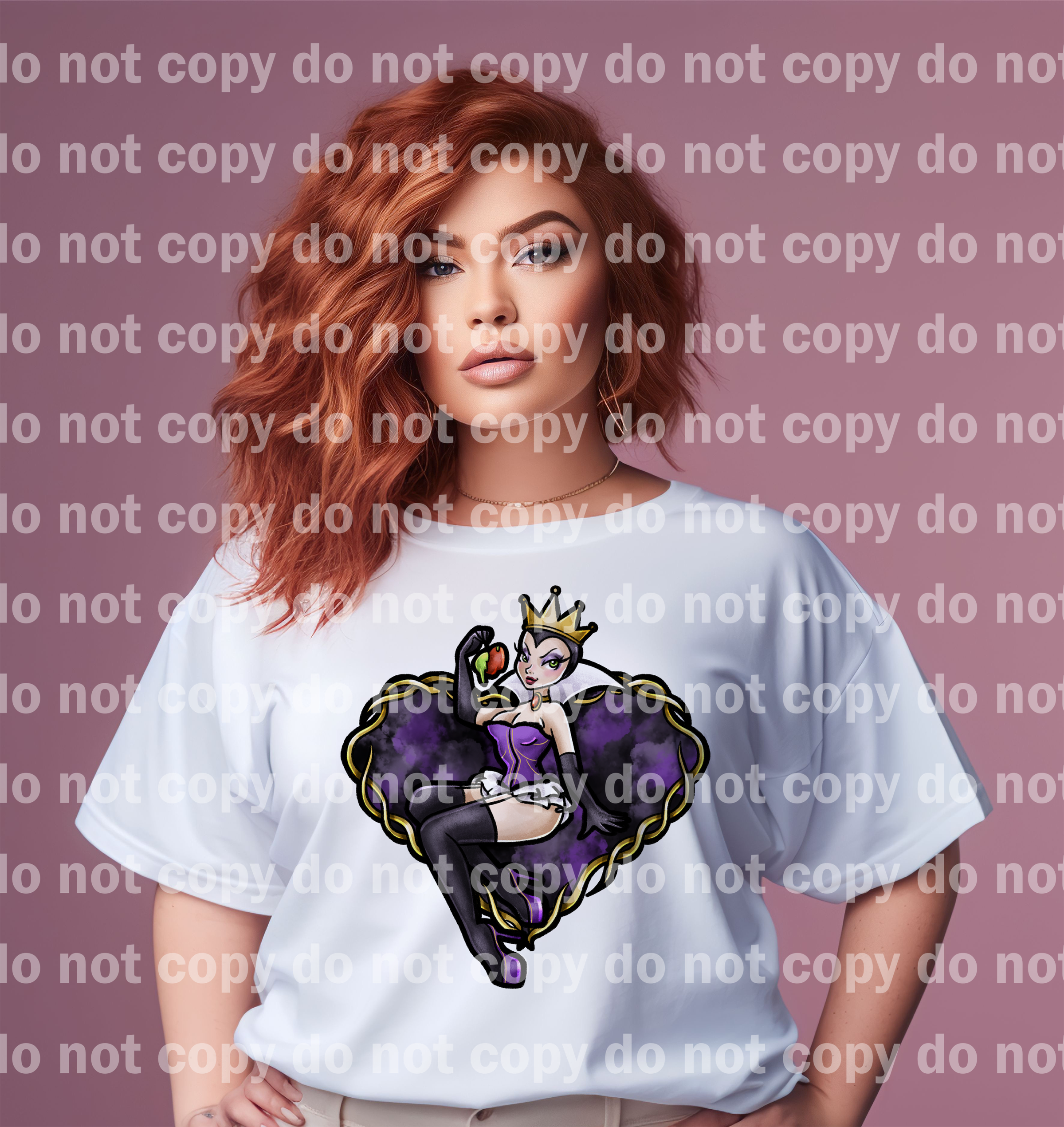 Poison Apple Queen with Heart Background