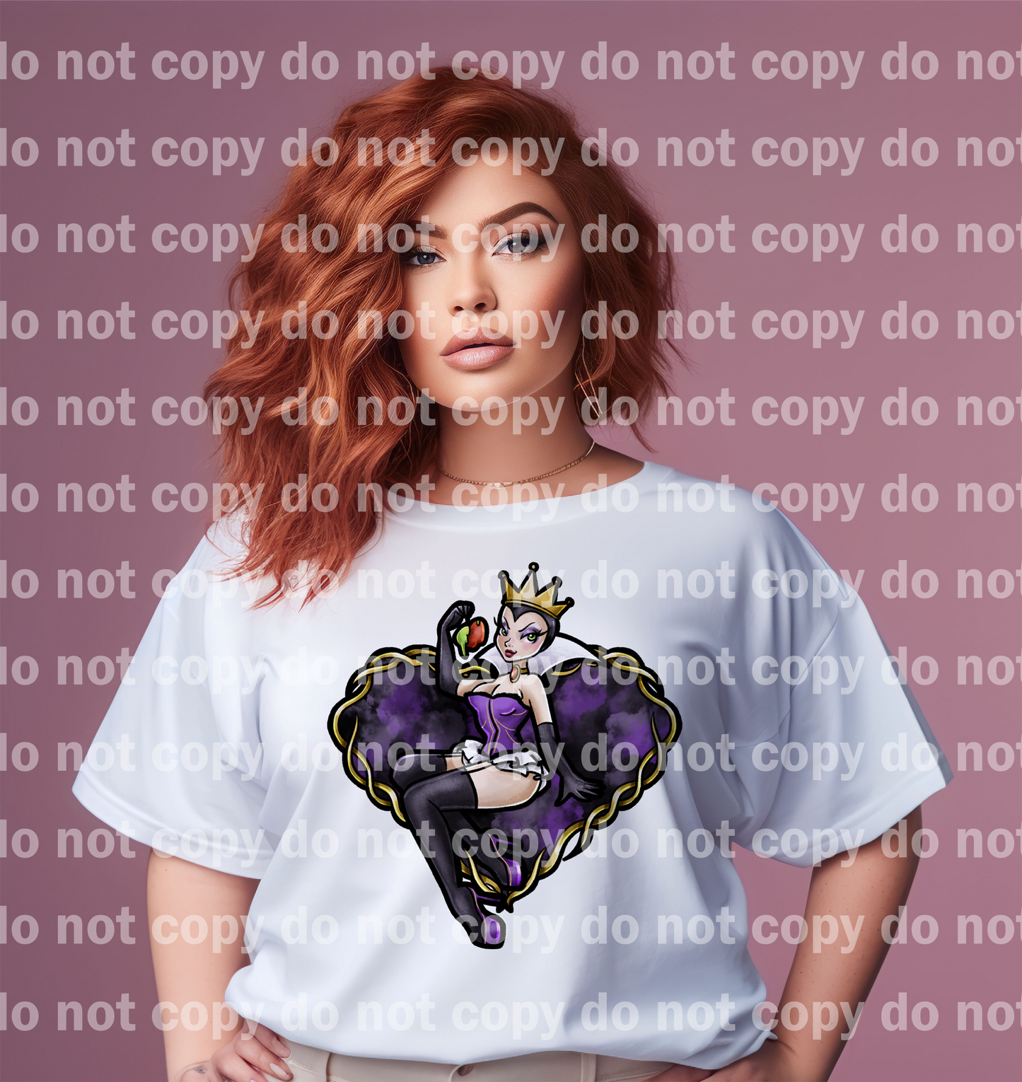 Poison Apple Queen with Heart Background