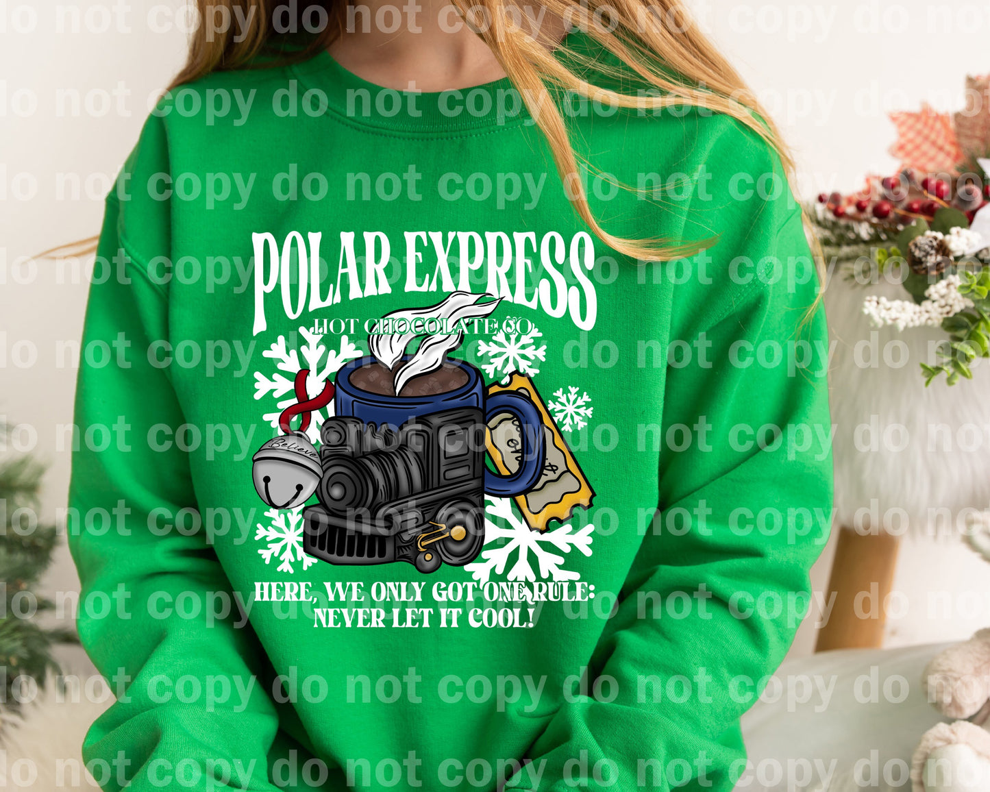 Polar Express Hot Chocolate Co Here We Only Got One Rule Never Let It Cool Black/White