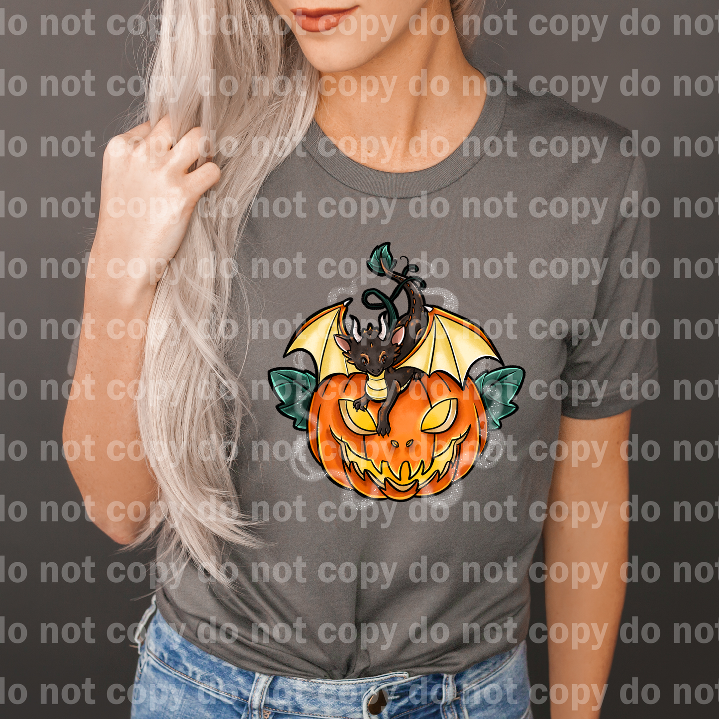 Pumpkin Dragon Black Outline/White Outline