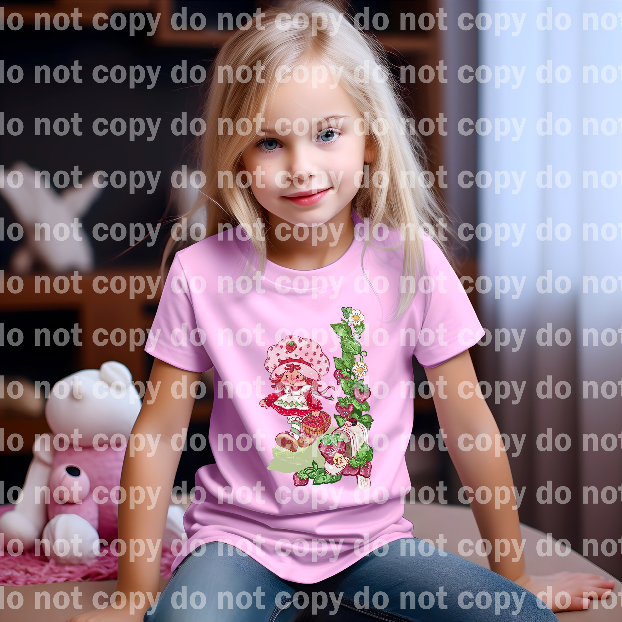 Strawberry Girl with Leaves