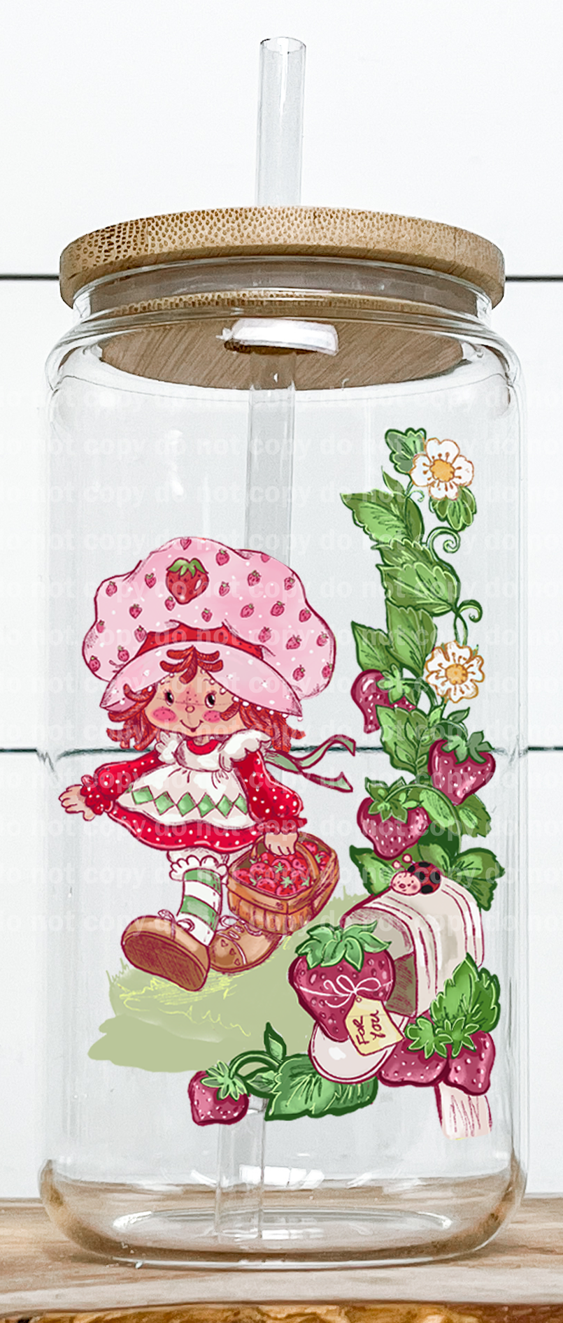 Strawberry Girl with Leaves