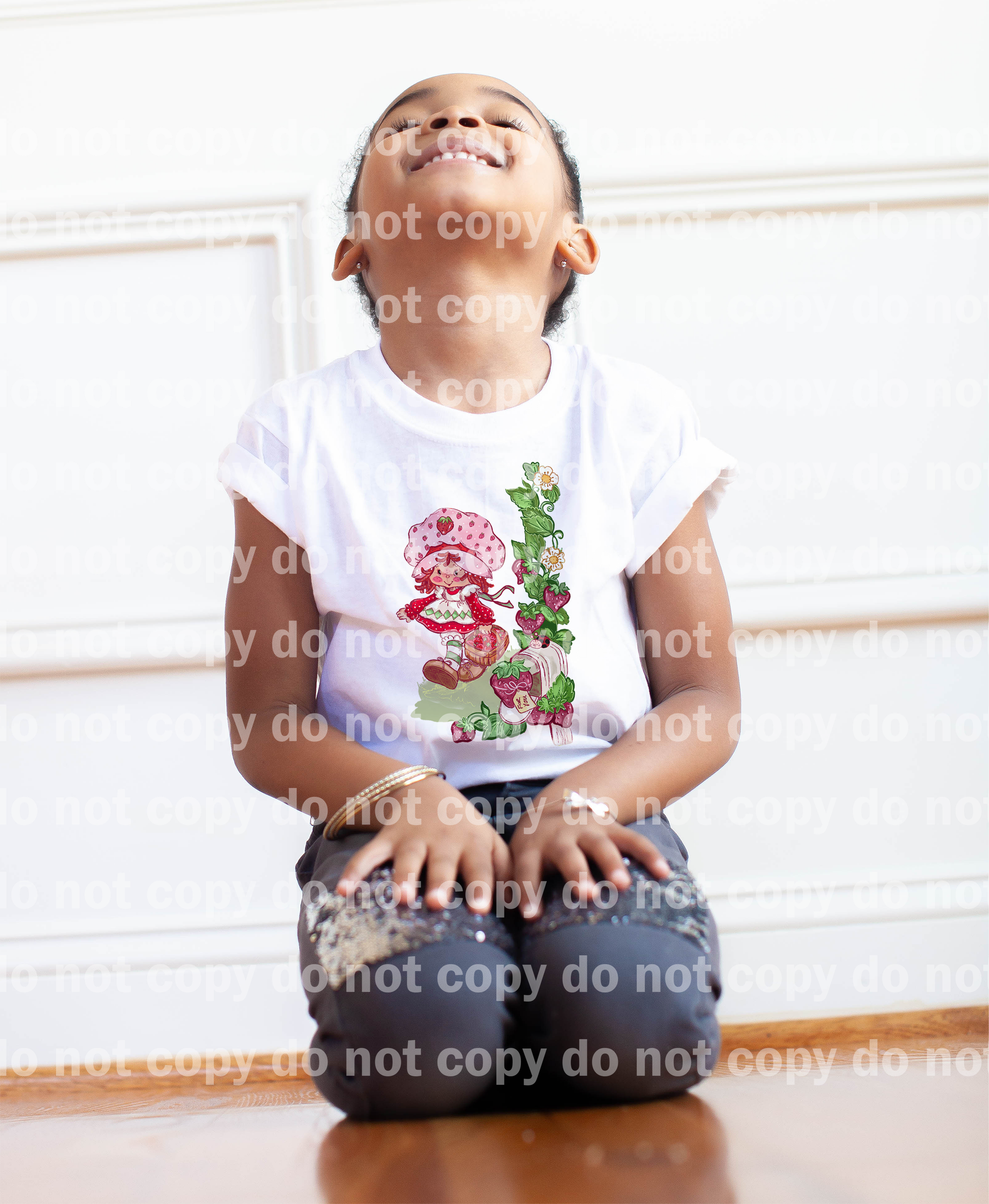 Strawberry Girl with Leaves