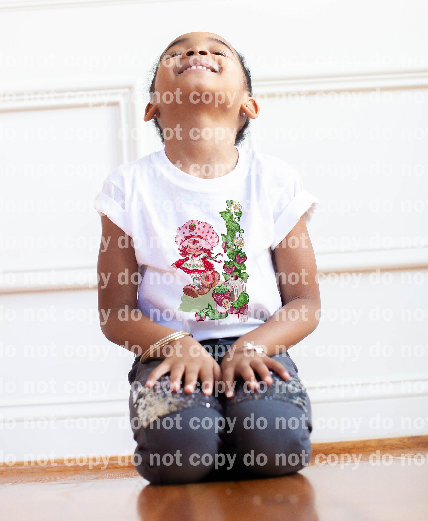 Strawberry Girl with Leaves