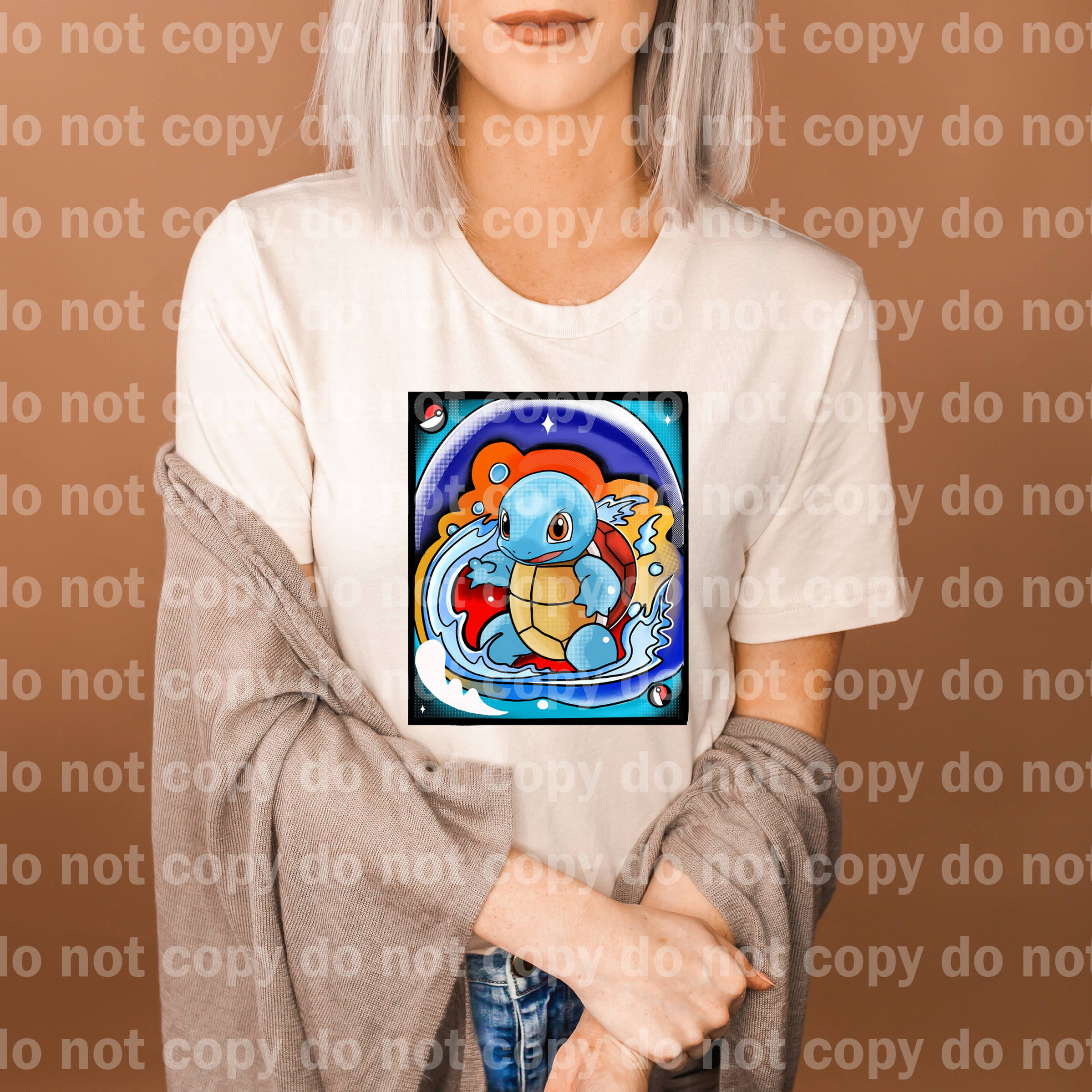 Turtle Pocket Monster with Line On Hand