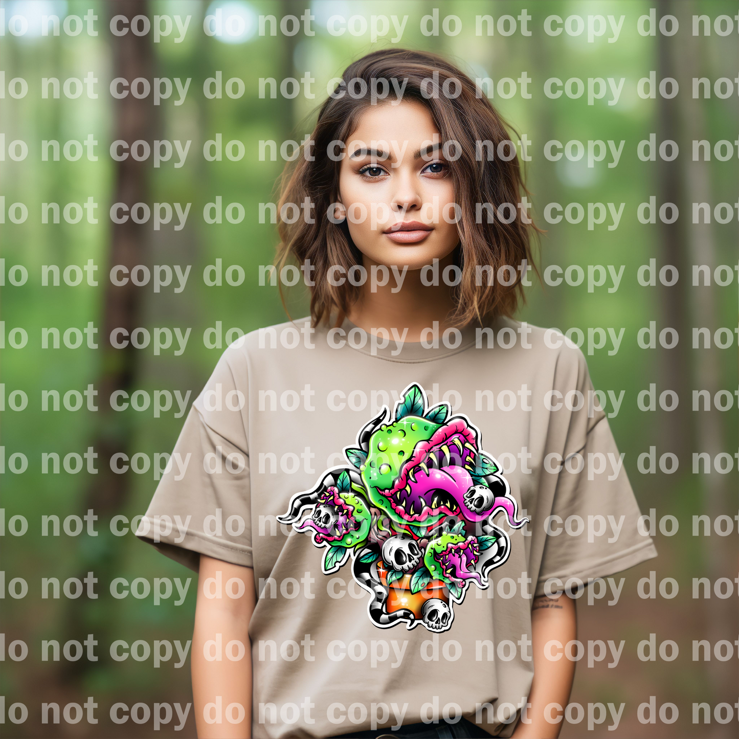 Venom Skull Plant With Outline