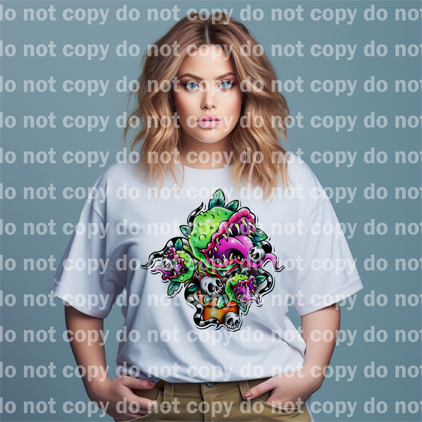 Venom Skull Plant With Outline