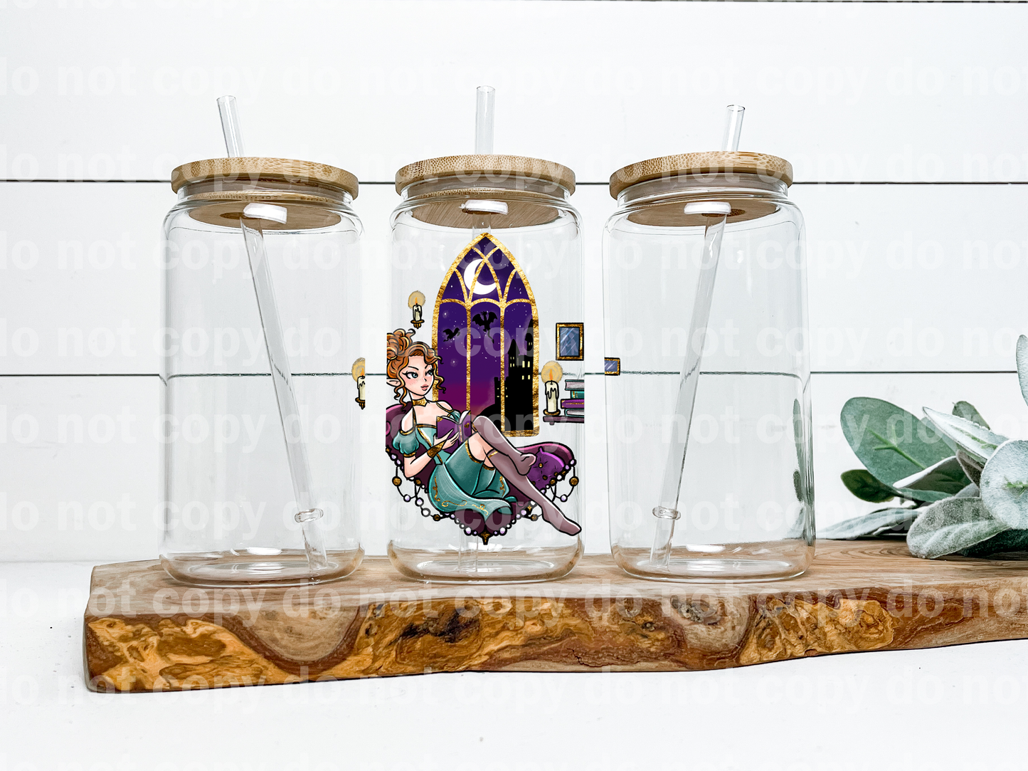 Fantasy Reader Fairy Black Outline/White Outline