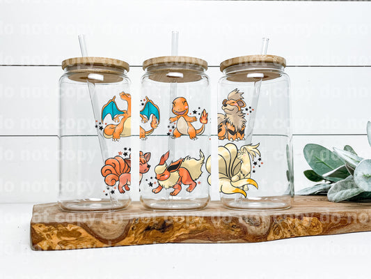 Fire Type Pocket Monsters Decal 4.5 x 3
