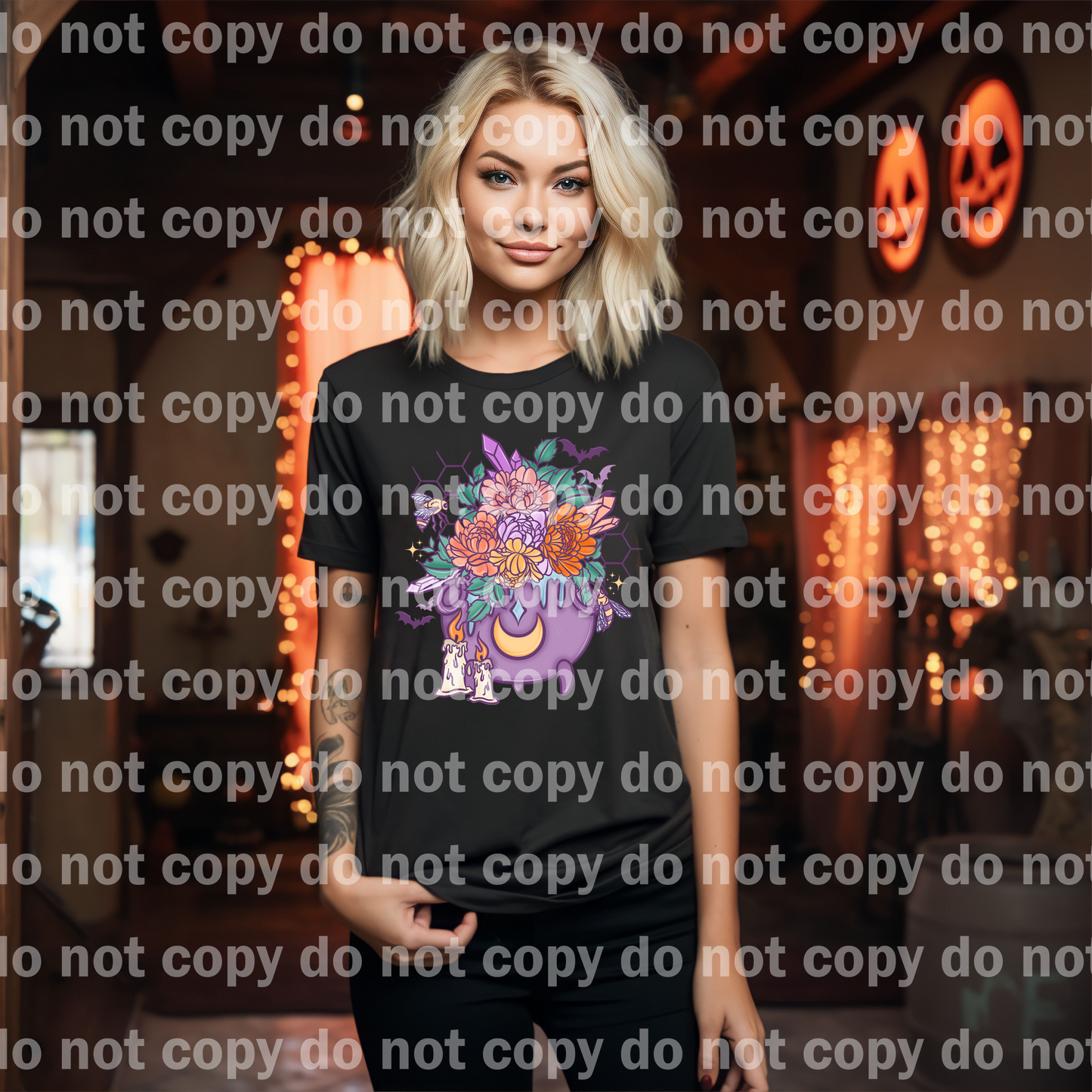 Floral Beehive Purple Cauldron