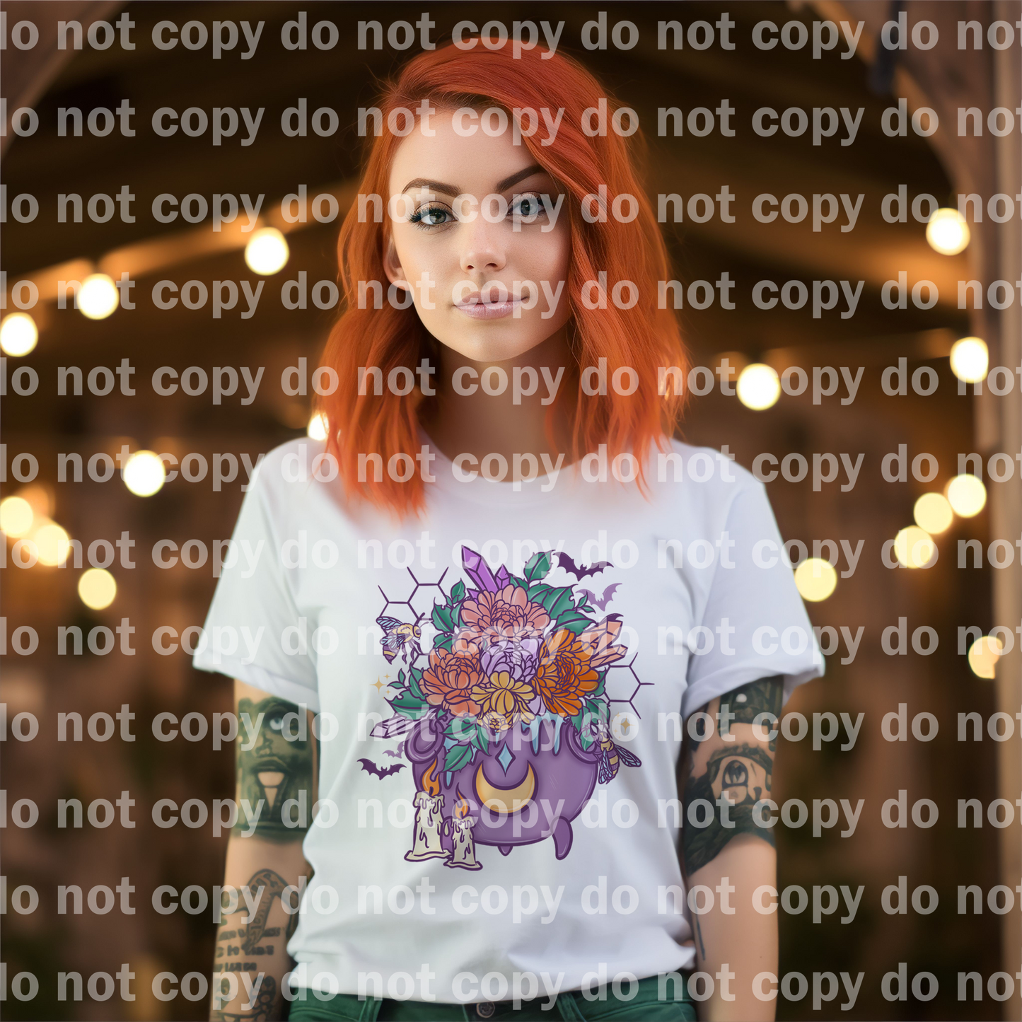 Floral Beehive Purple Cauldron