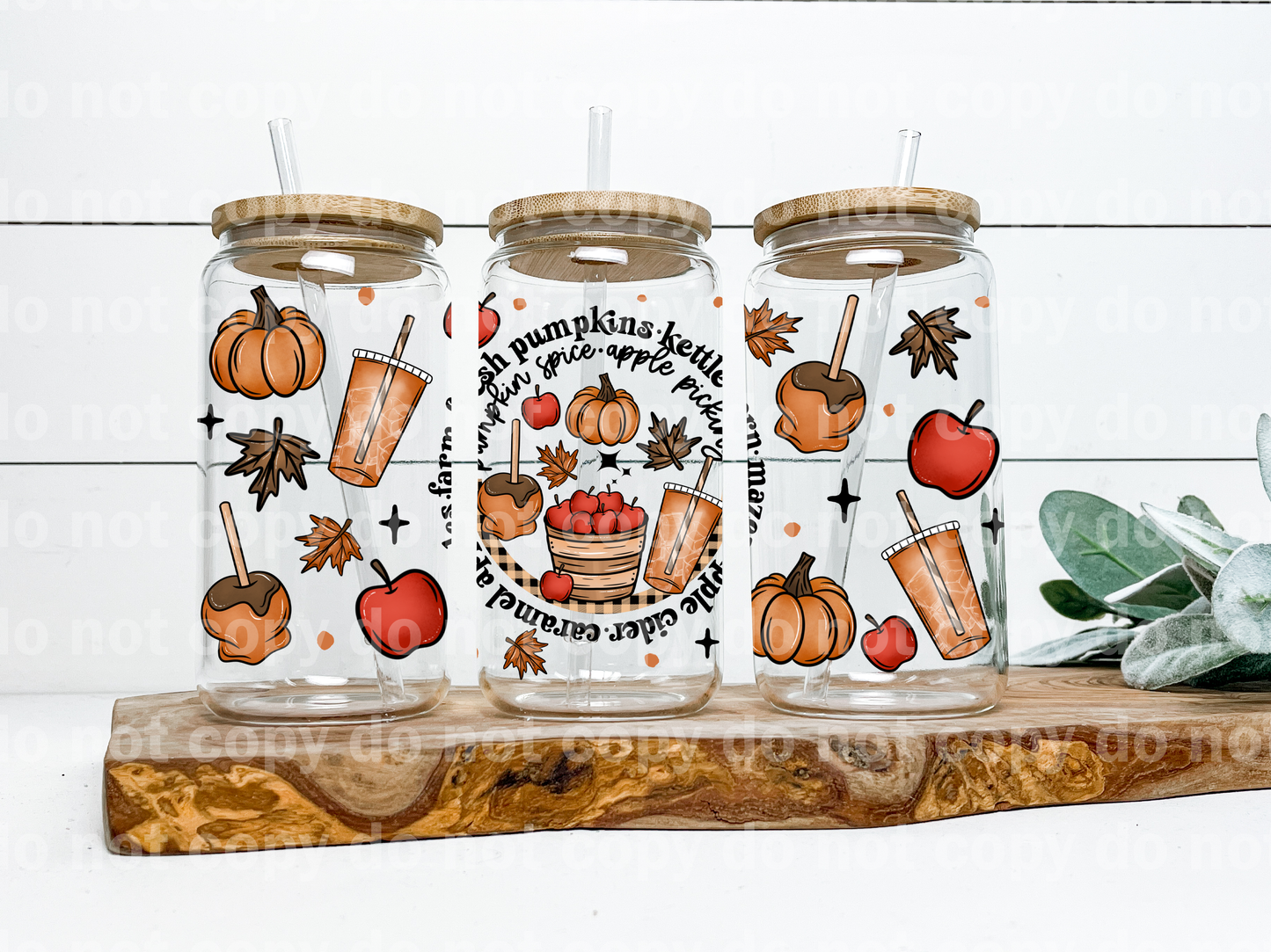 Fresh Pumpkin Fall Things Round 16oz Cup Wrap