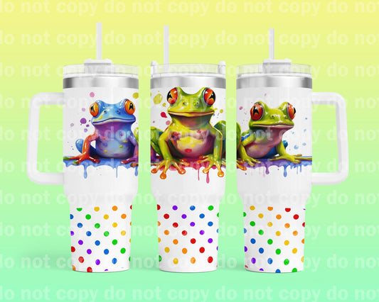 Frogs with Bottom Option 40oz Cup Wrap