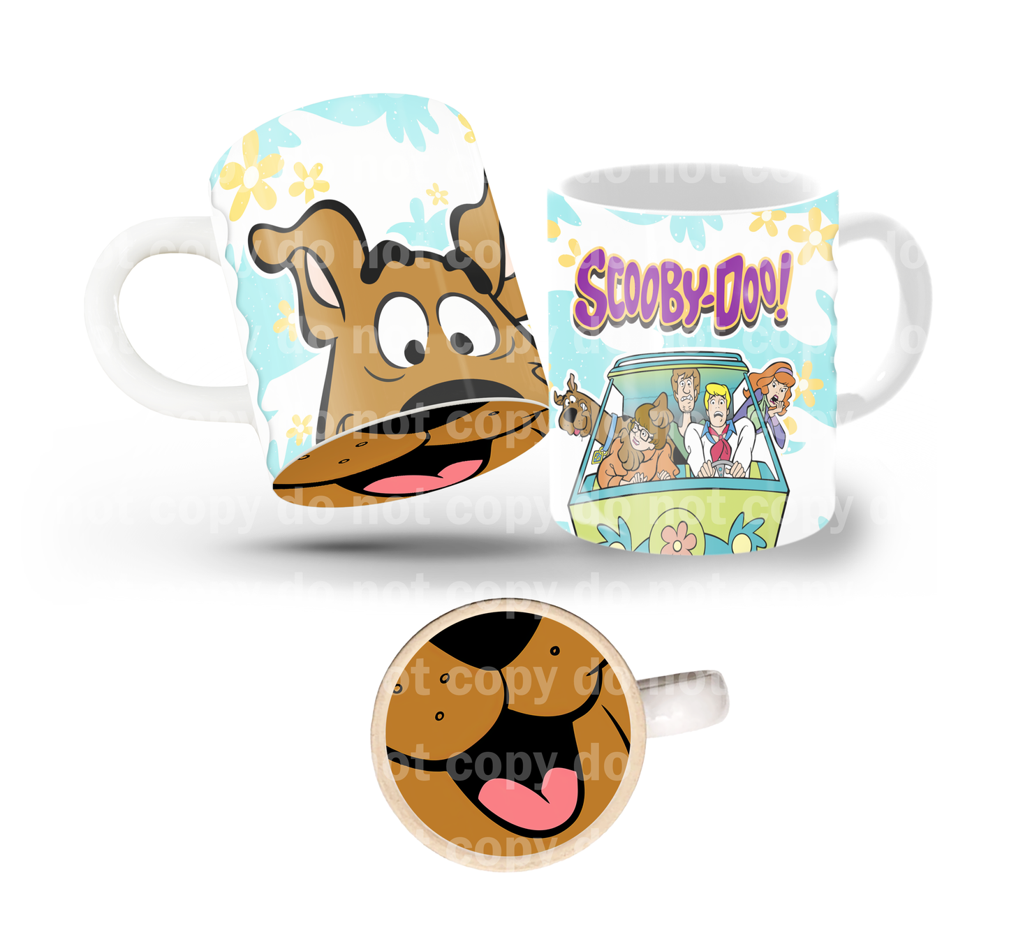Great Dane Dog Tilt & Sip Mug Wrap + Bottom Design Set