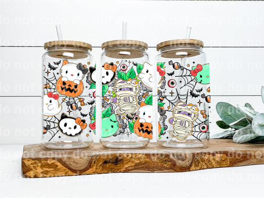 Halloween Kitty Spider Web 16oz Cup Wrap