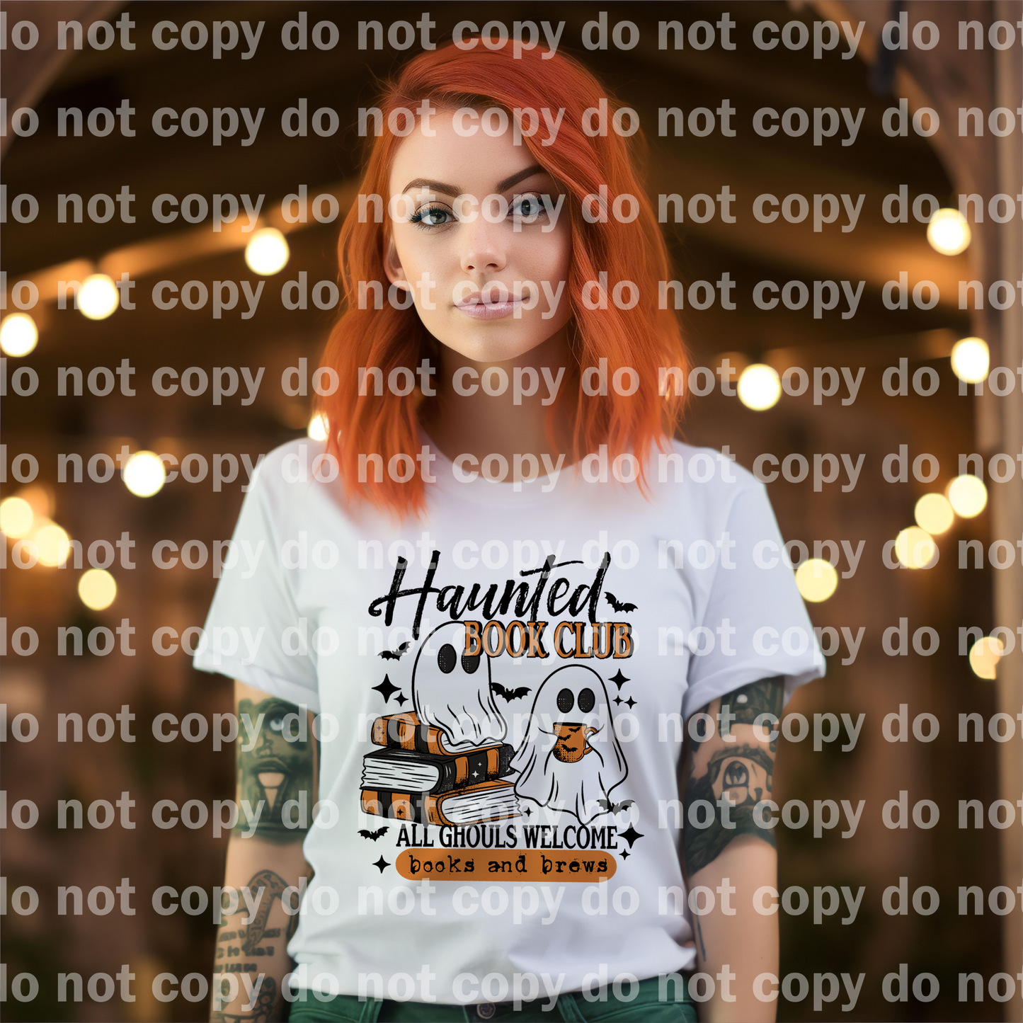 Haunted Book Club All Ghouls Welcome Book and Brew Black/White