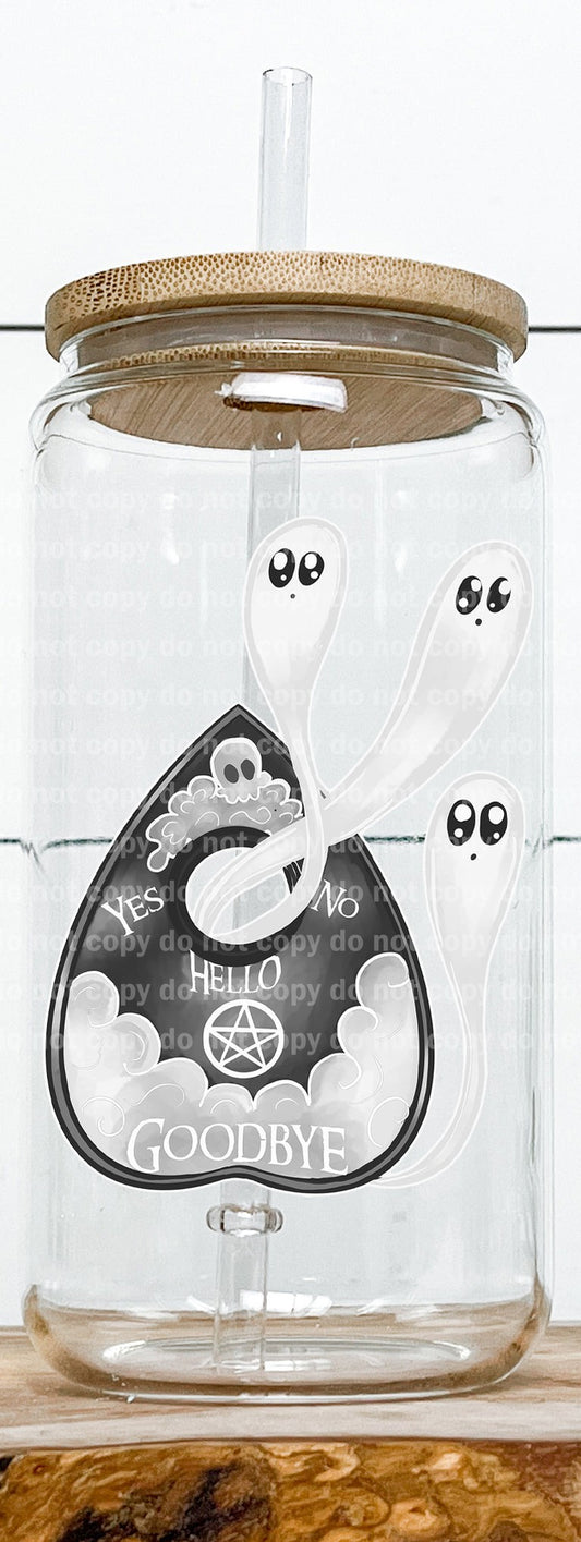 Hello Goodbye Planchette Ghost Decal 3.3 x 4.5