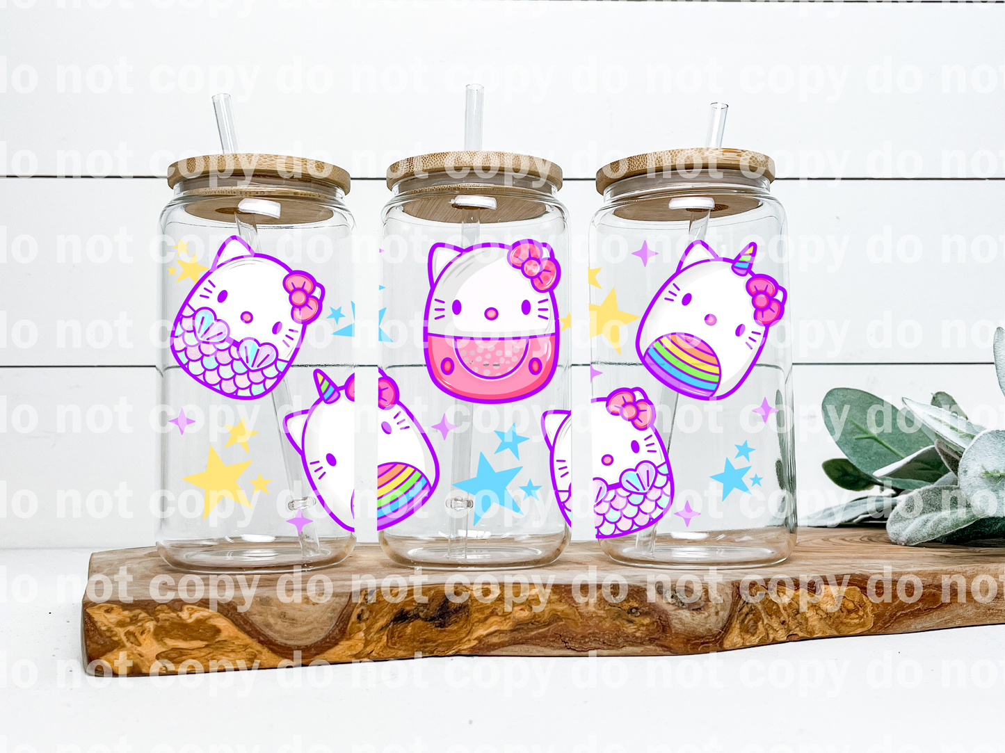 HK Cat Pastel Squishmallow 16oz Cup Wrap