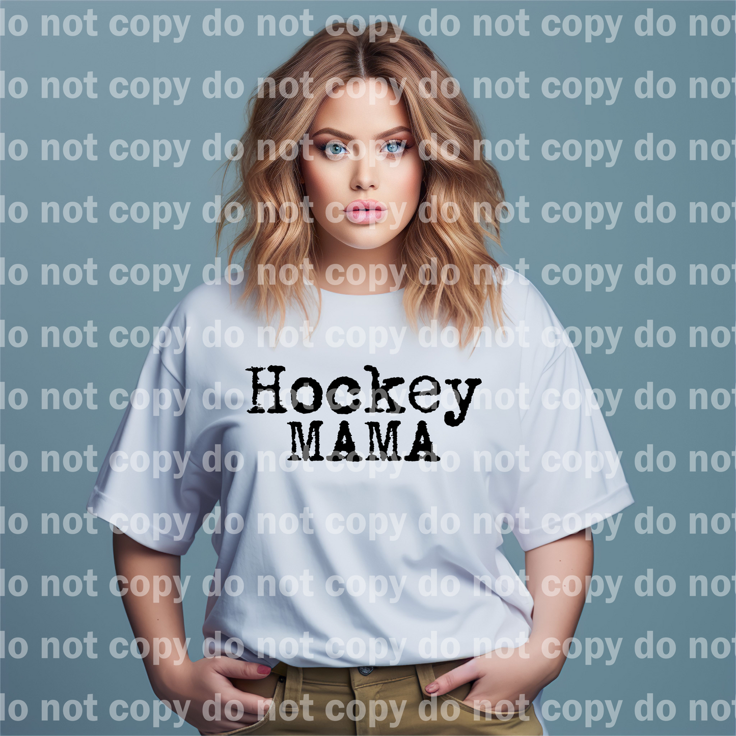 Hockey Mama Black Grunge