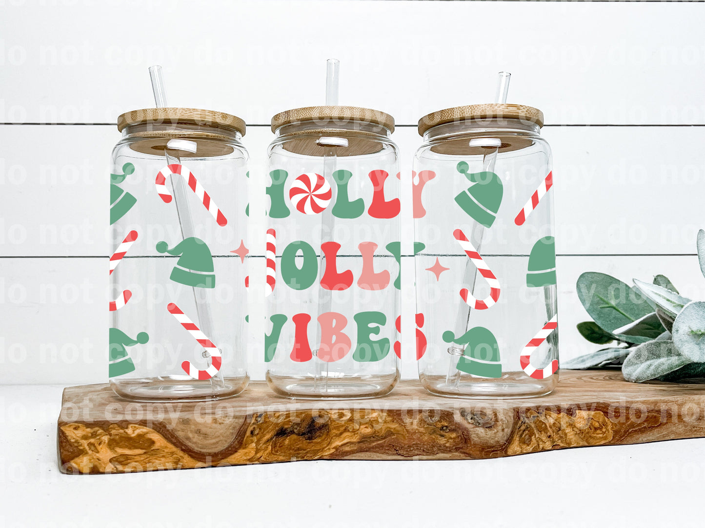 Holly Jolly Vibes 16oz Cup Wrap