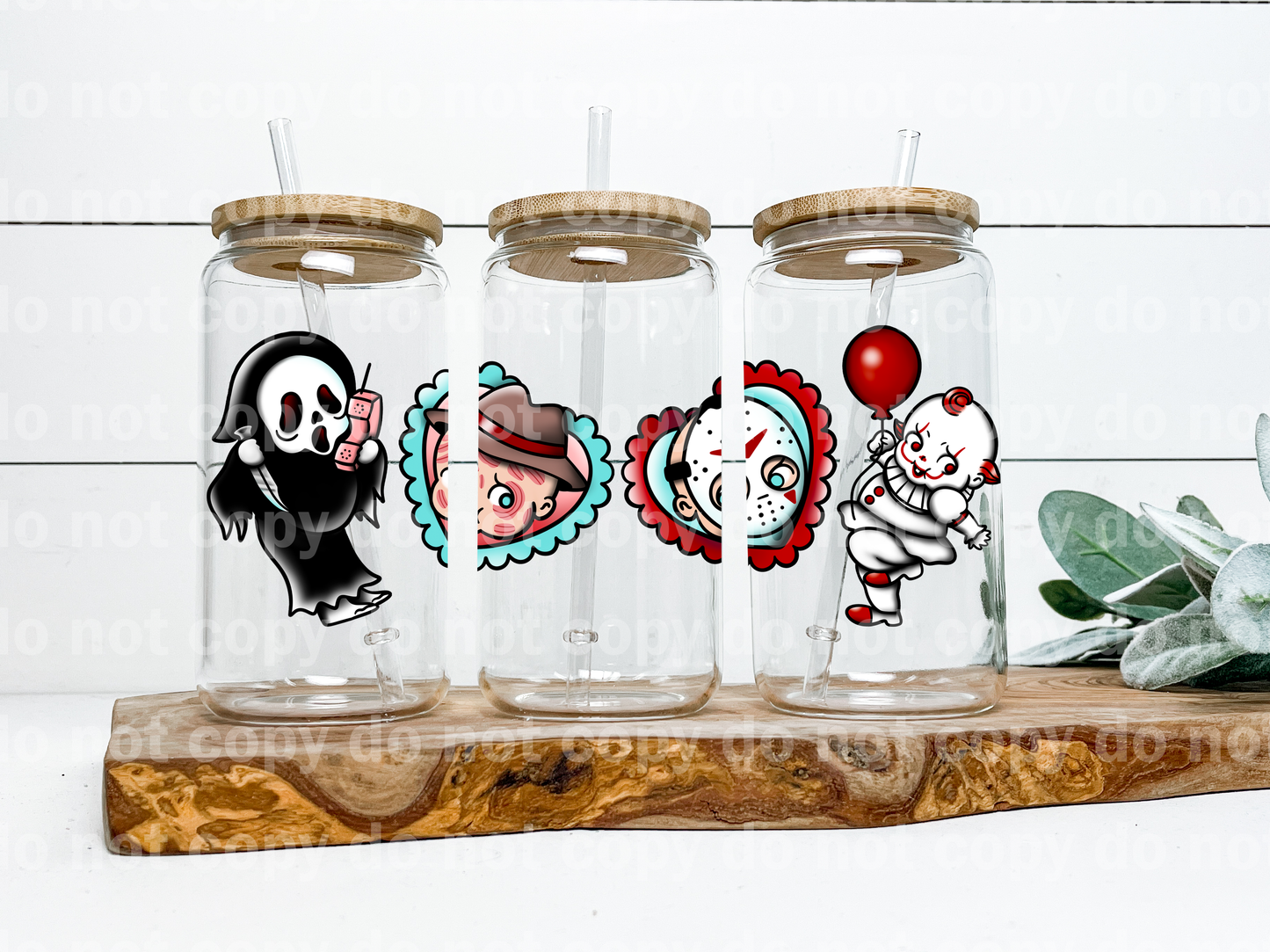 Horror Characters 16oz Cup Wrap