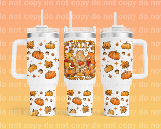 I Love Fall Most Of All With Bottom Option 40oz Cup Wrap