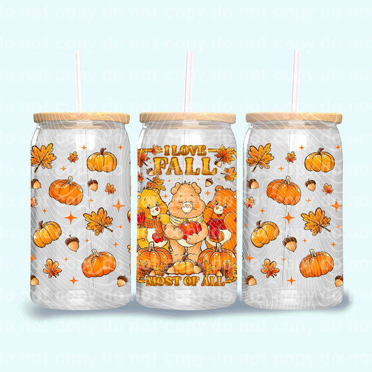 I Love Fall Most Of All 16oz Cup Wrap