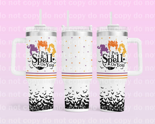 I Put A Spell On You Bats with Bottom Option 40oz Cup Wrap