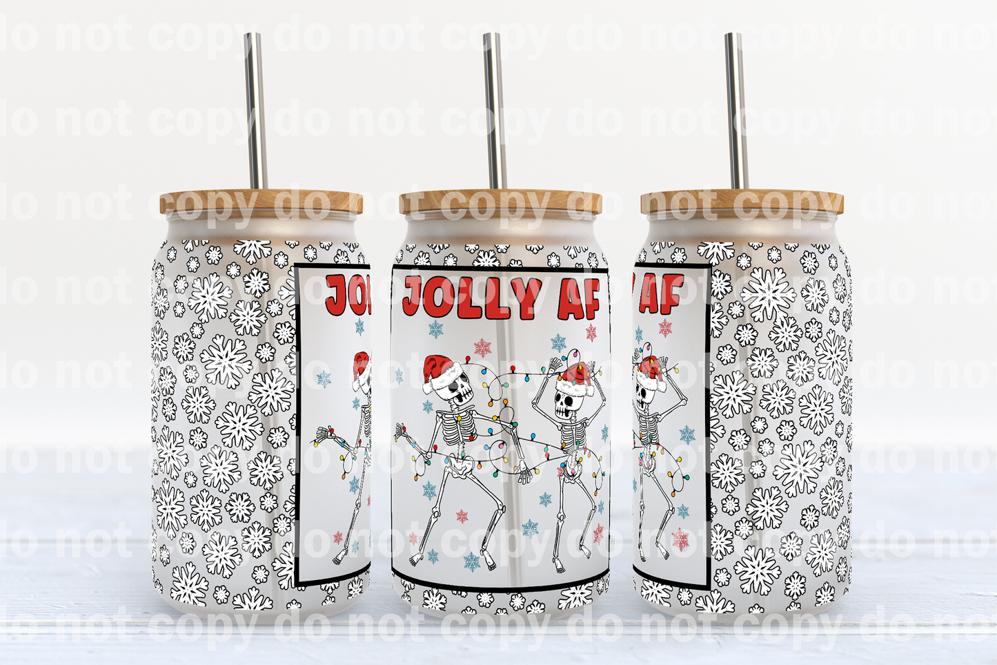 Envoltura de taza Jolly Af Skellie de 16 oz