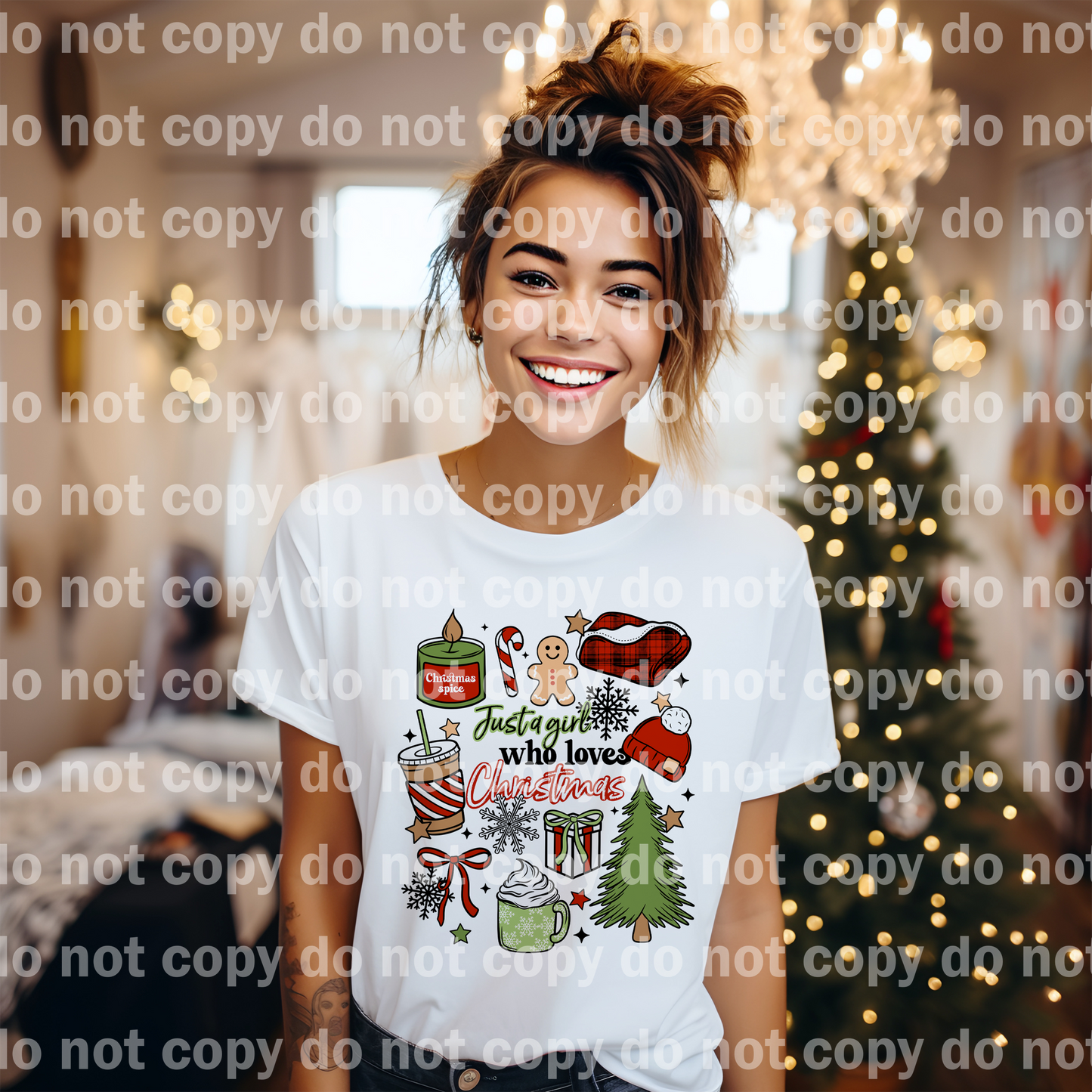 Just A Girl Who Loves Christmas Collage