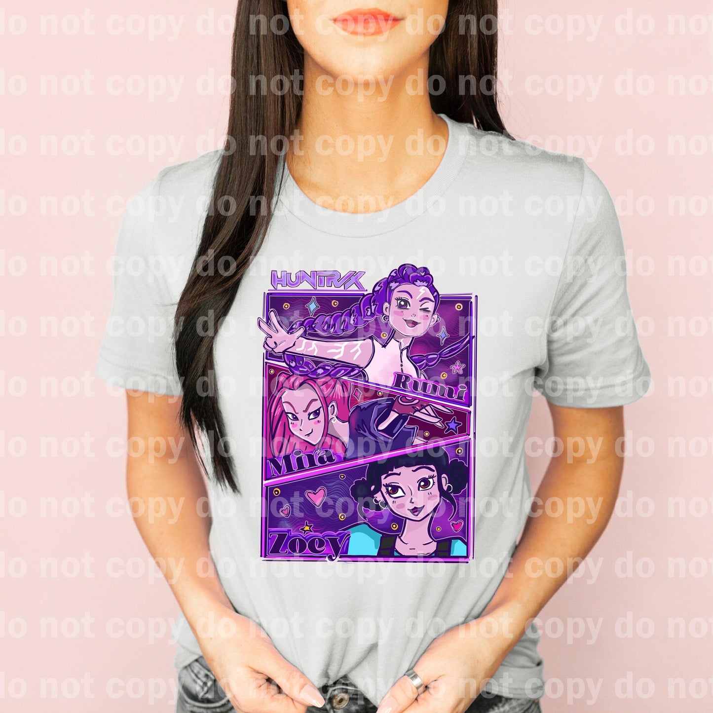 Kpop Huntrix Girls Purple Collage