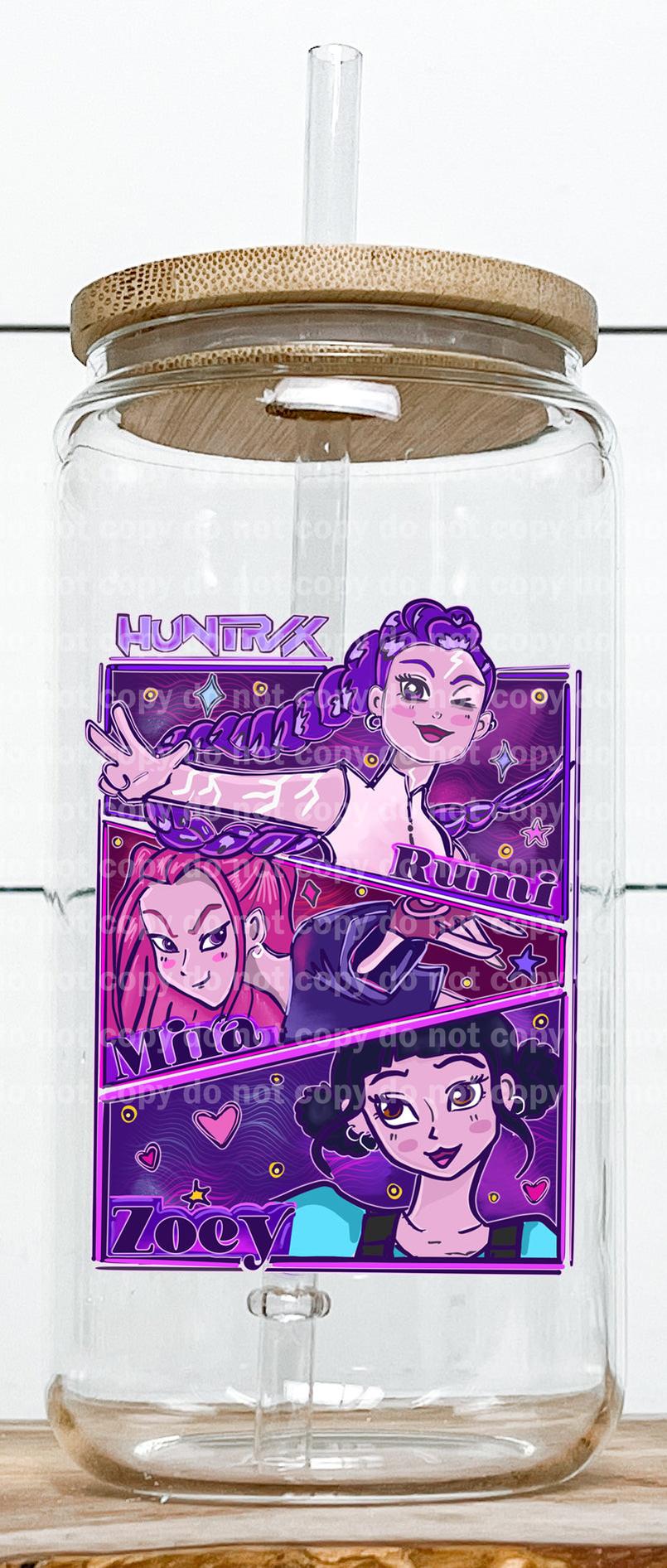 Kpop Huntrix Girls Purple Collage