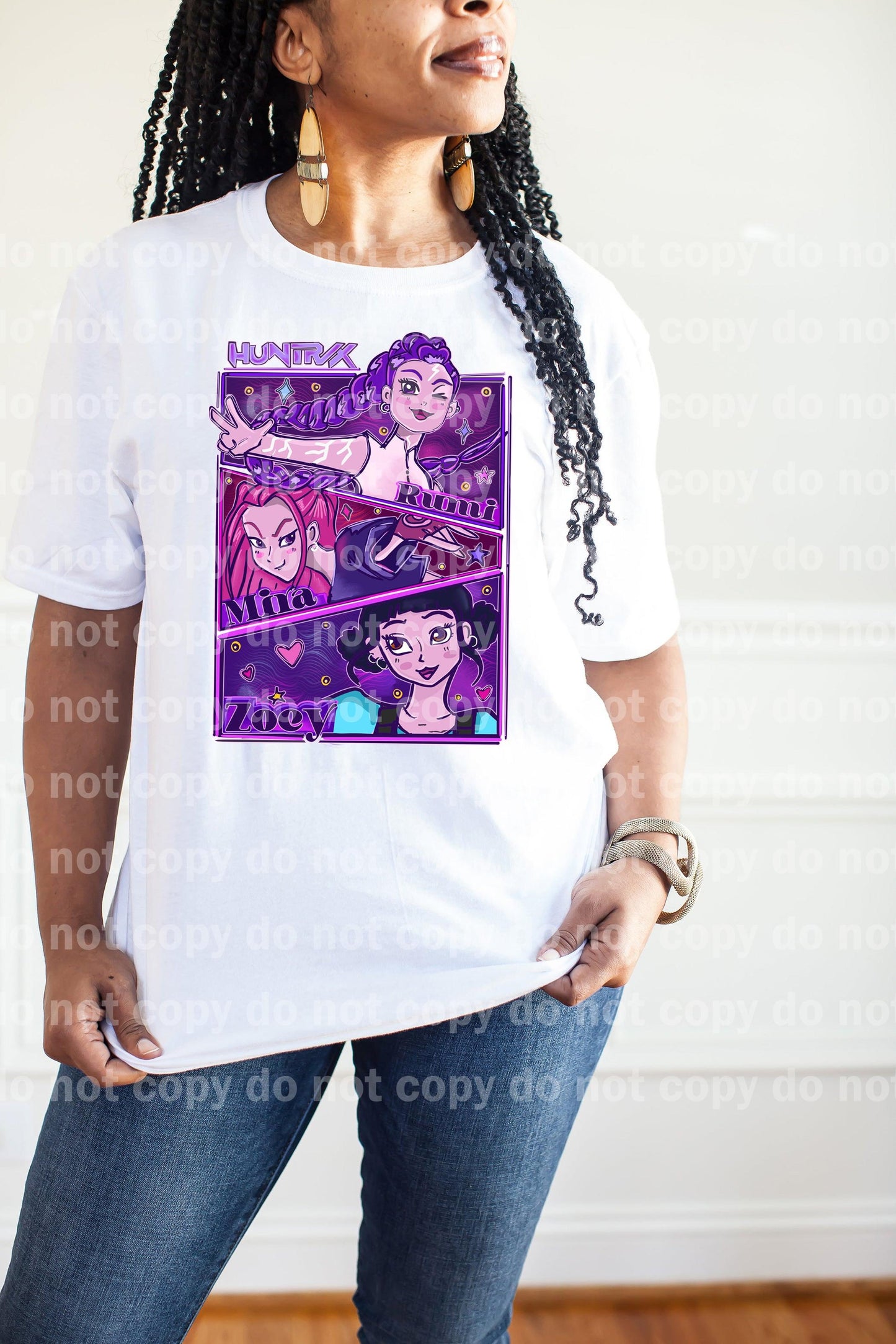 Kpop Huntrix Girls Purple Collage