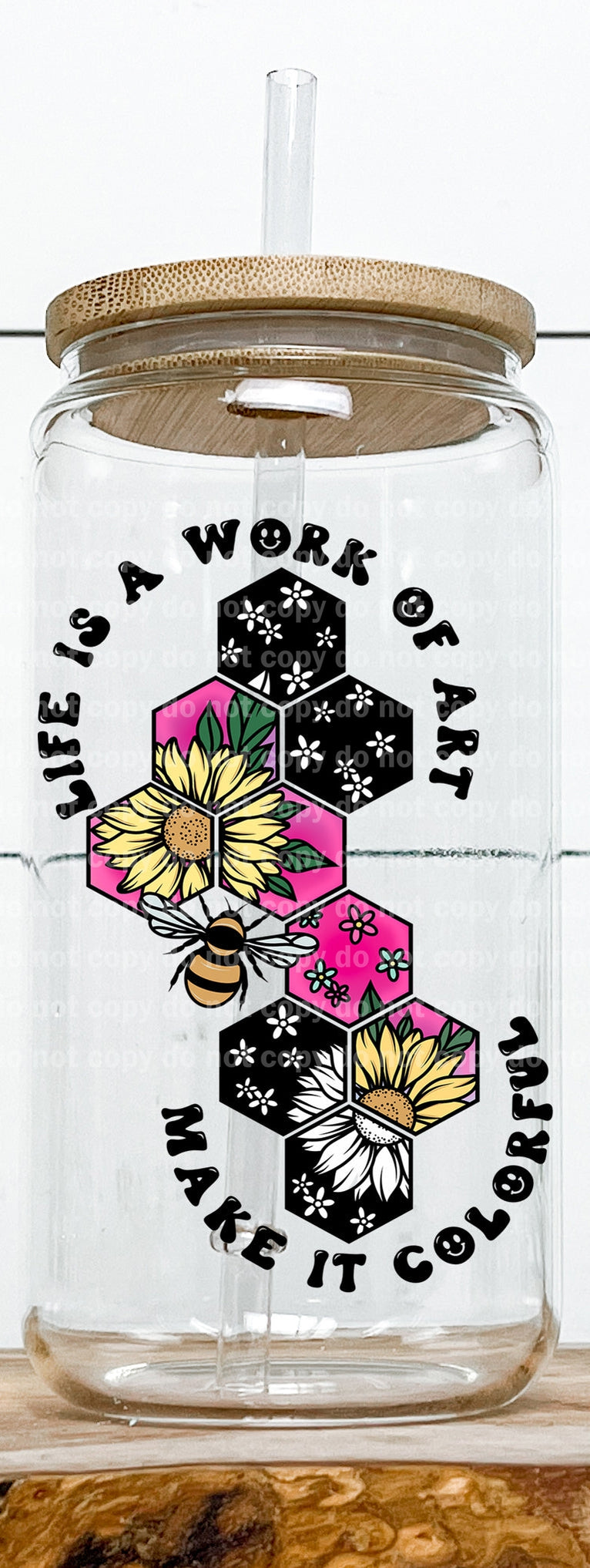 Life Is A Work Of Art Make It Colorful Decal 3 x 4.5