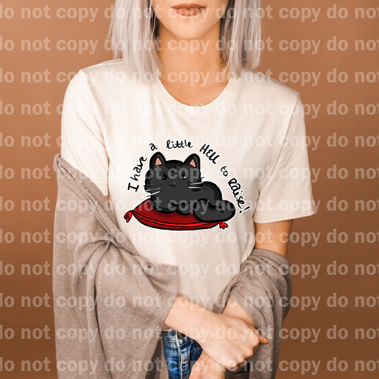 I Have A Little Hell To Raise Small Line On Pillow Side