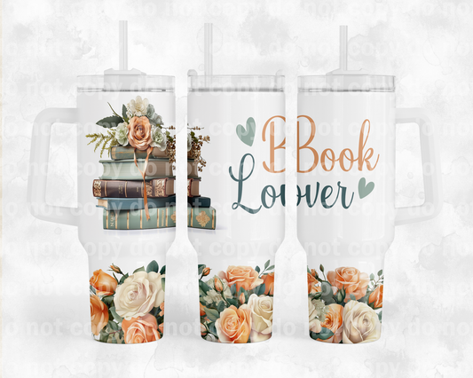 Book Lover with Bottom Option 40oz Cup Wrap