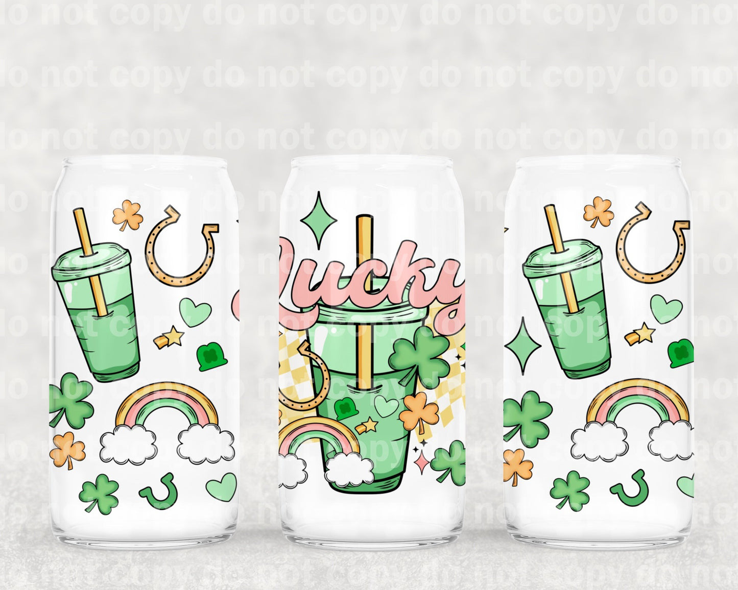 Envoltura de taza Lucky Coffee St Patrick de 16 oz